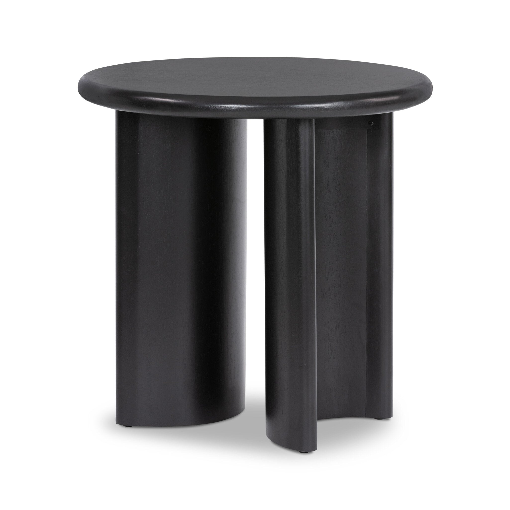Four Hands Paden End Table — Aged Black Acacia-Aged Black Acacia Solid
