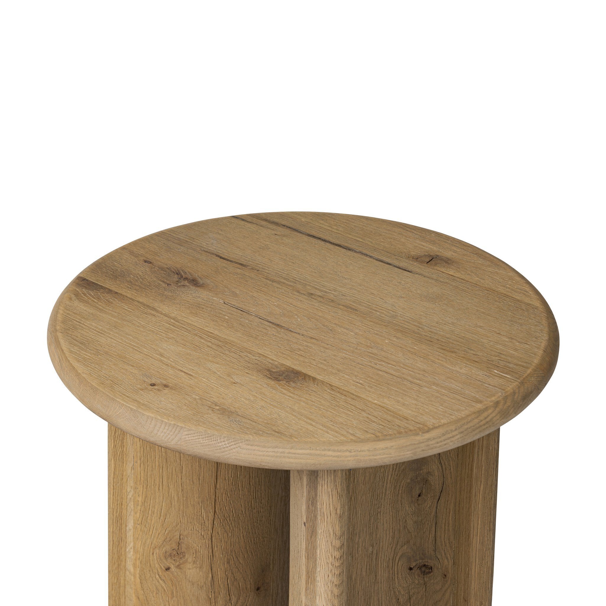 Four Hands Paden End Table — Worn Oak-Worn Oak Veneer