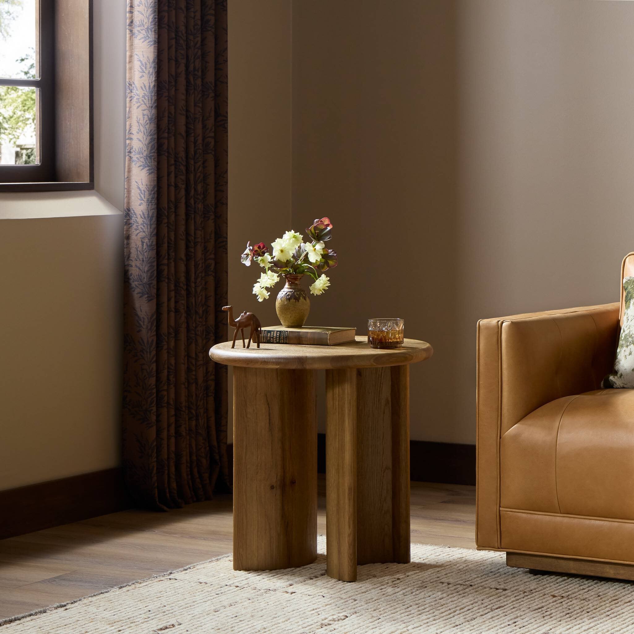 Four Hands Paden End Table — Worn Oak-Worn Oak Veneer