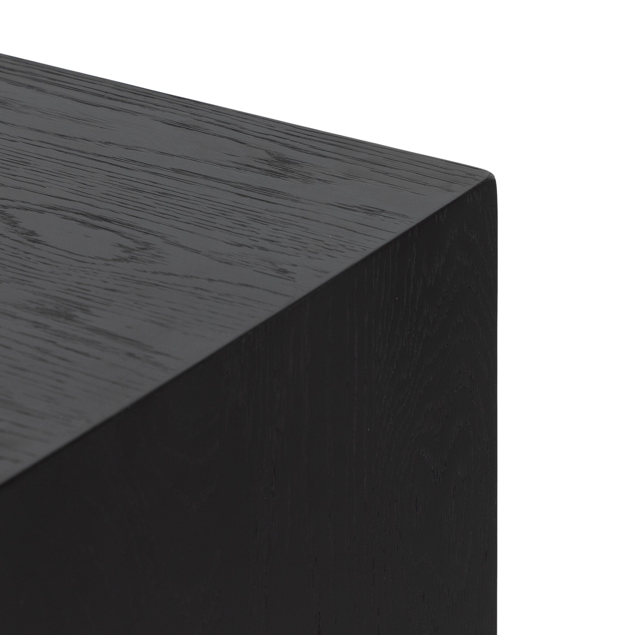 Four Hands Millie Small Cabinet — Drifted Matte Black-Drifted Oak Veneer-Antique Pewter