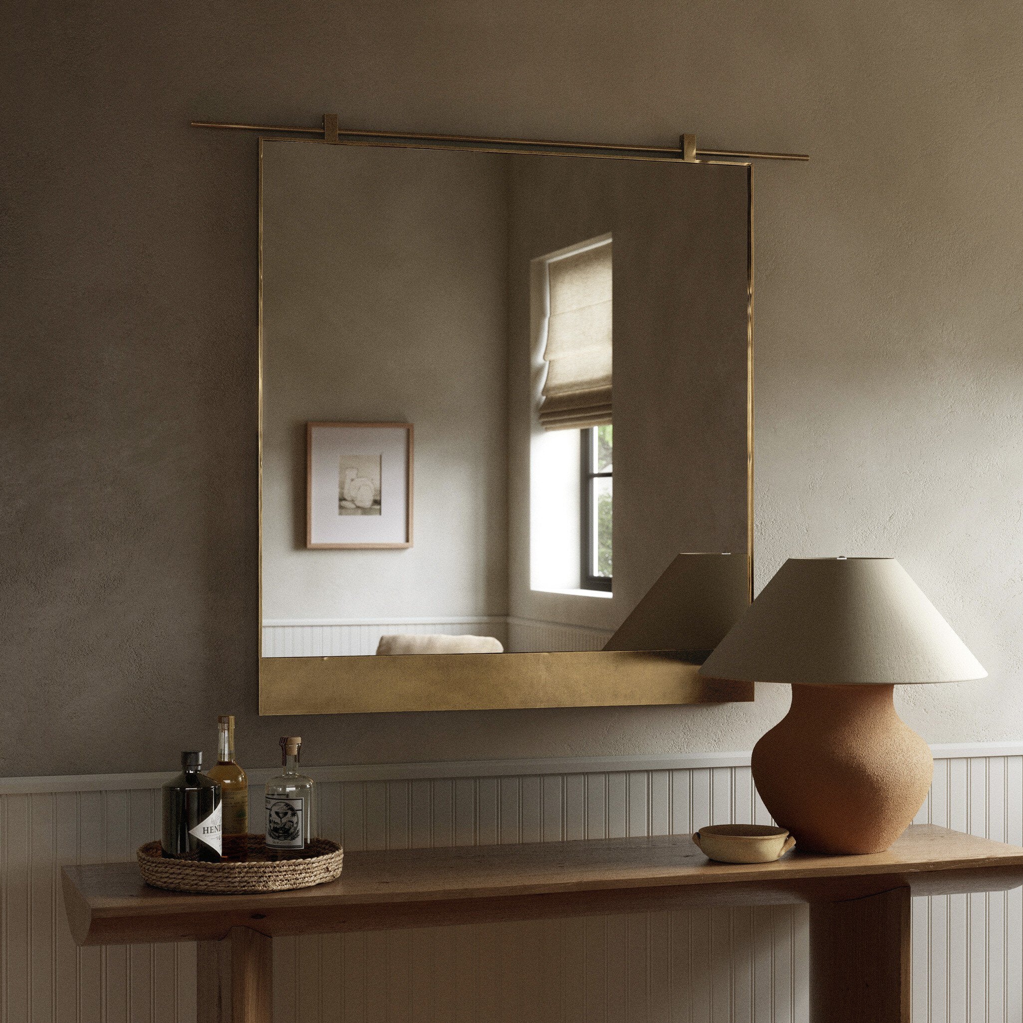Four Hands Chico Small Mirror — Antique Brass-Mirror
