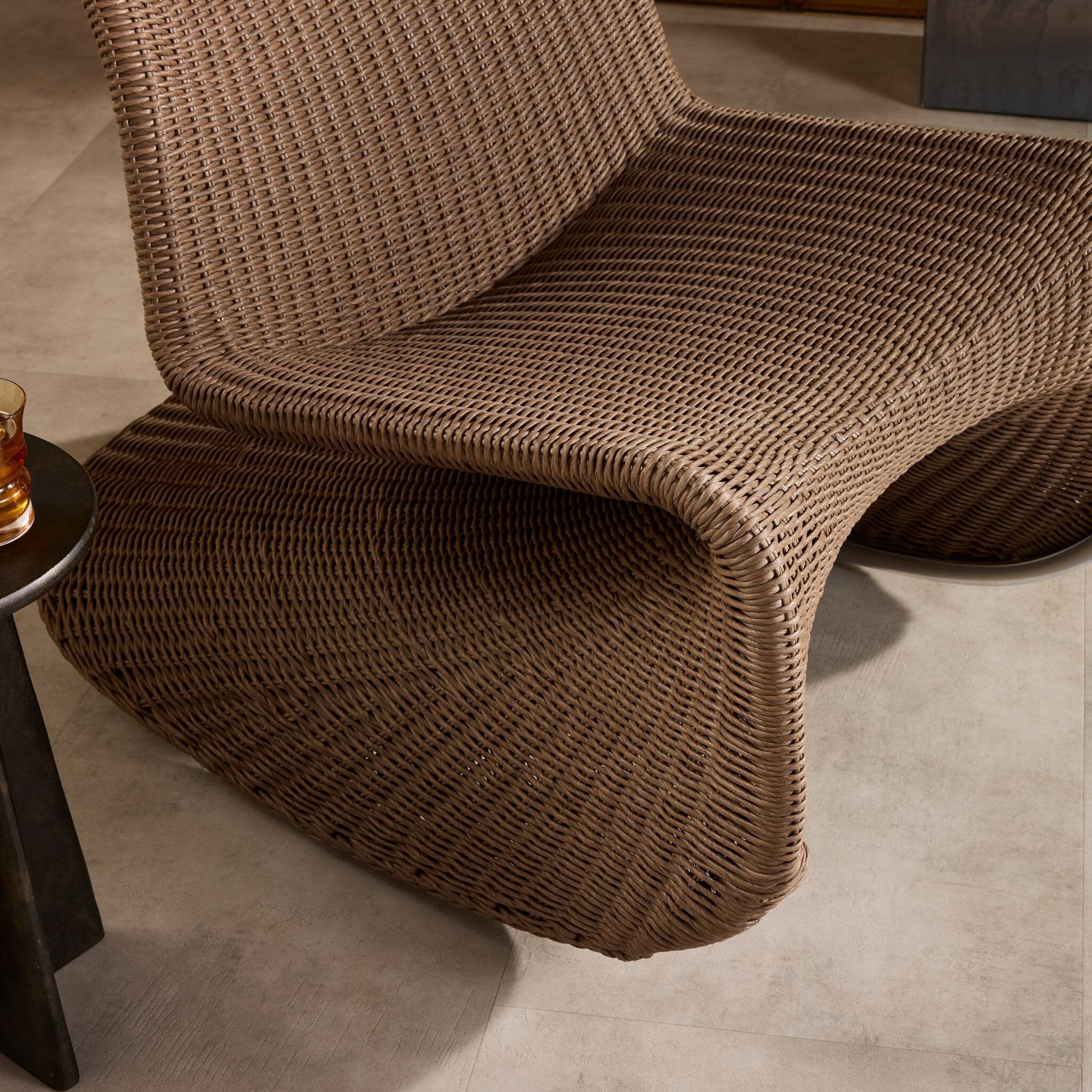 Four Hands Portia Outdoor Rocking Chair — Tanned Weave