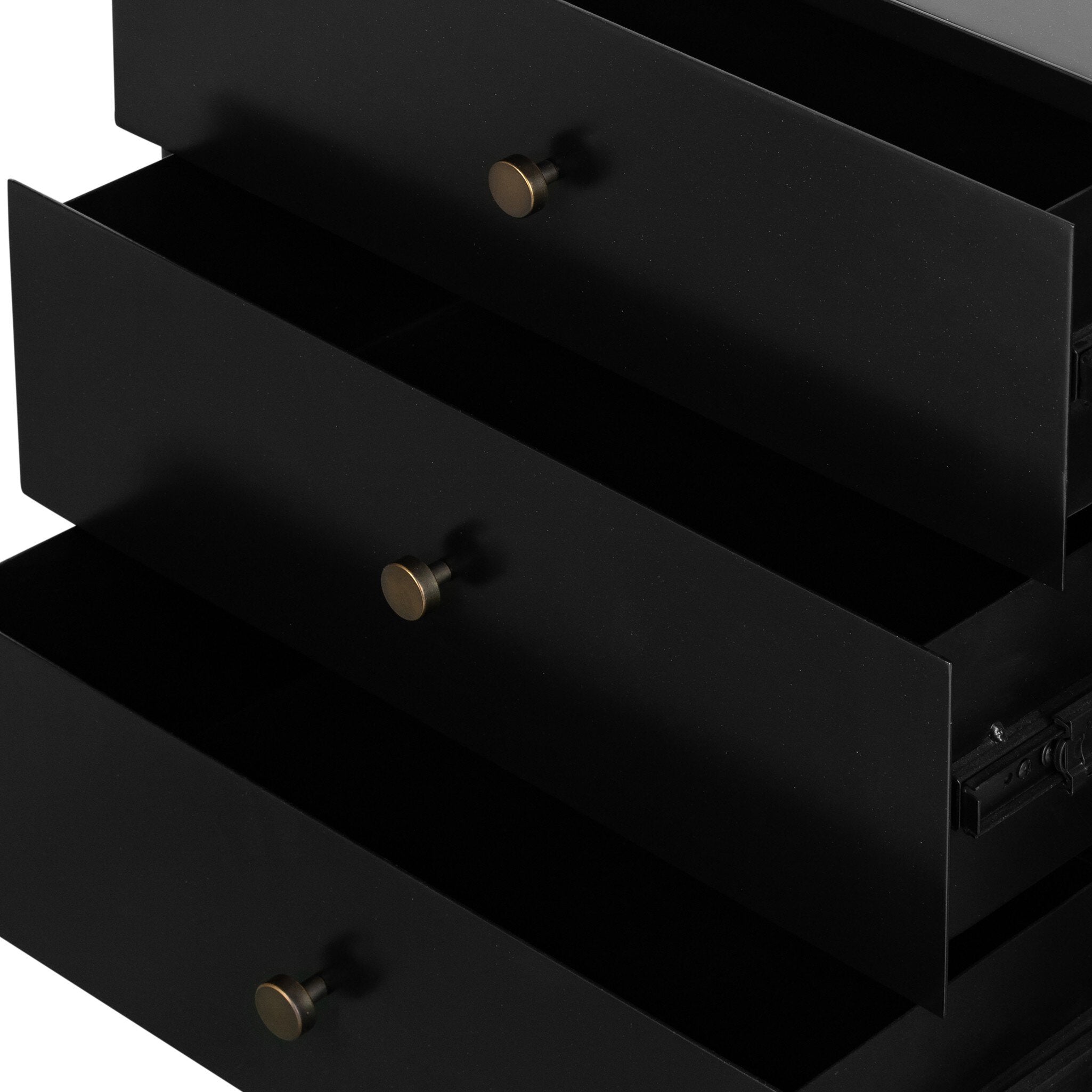 Four Hands Soto Nightstand — Black-Weathered Bronze