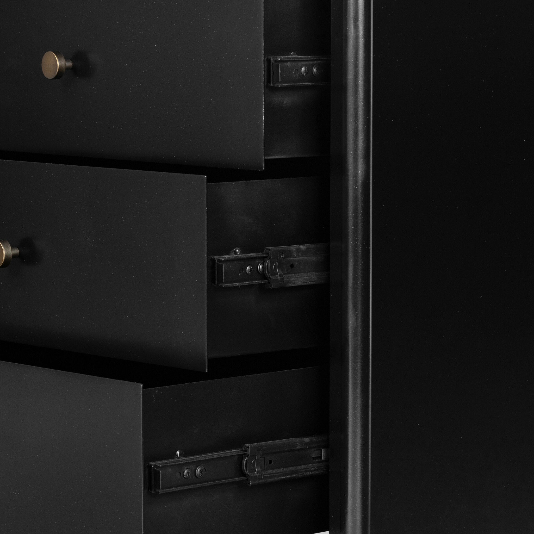 Four Hands Soto Nightstand — Black-Weathered Bronze