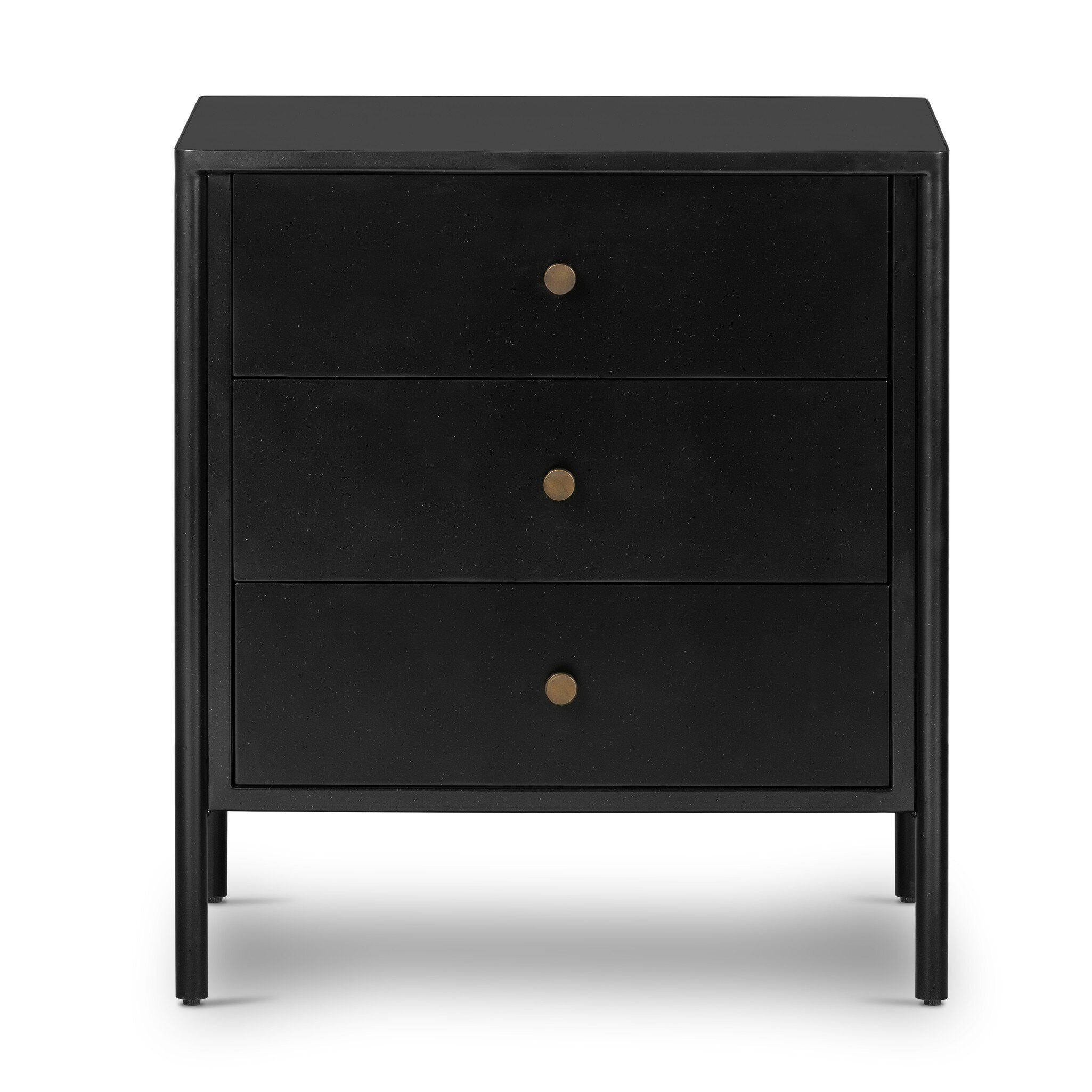 Four Hands Soto Nightstand — Black-Weathered Bronze