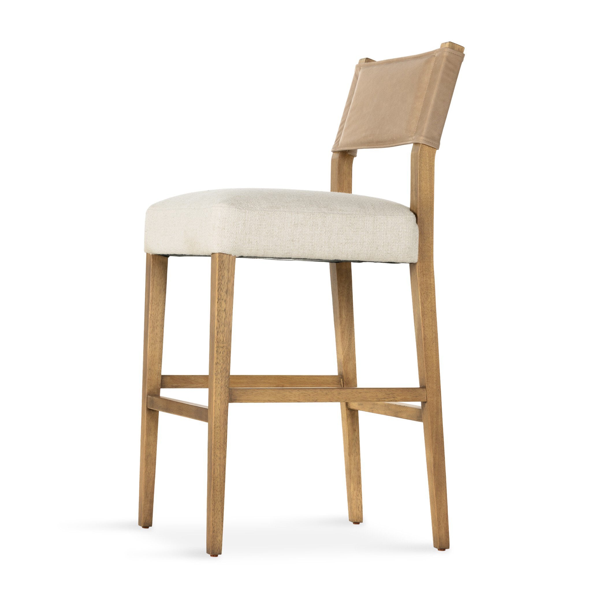 Four Hands Ferris Bar + Counter Stool — Winchester Beige-Thames Cream-Burnished Parawood-Bar