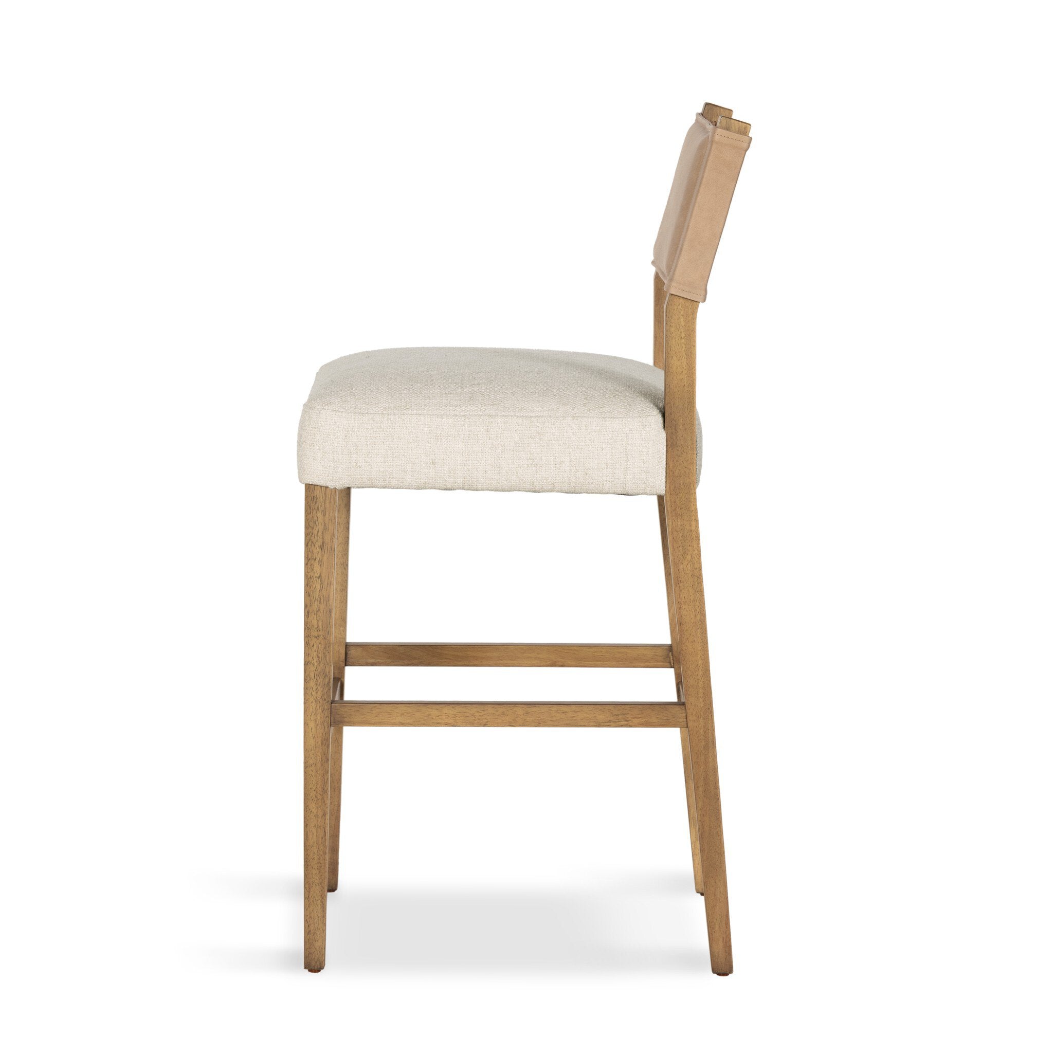 Four Hands Ferris Bar + Counter Stool — Winchester Beige-Thames Cream-Burnished Parawood-Bar