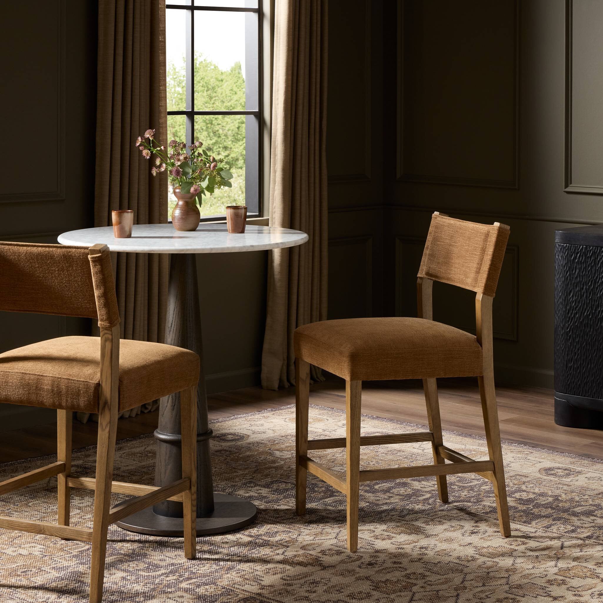 Four Hands Ferris Bar + Counter Stool — Laughlin Ochre-Amber Ash-Counter