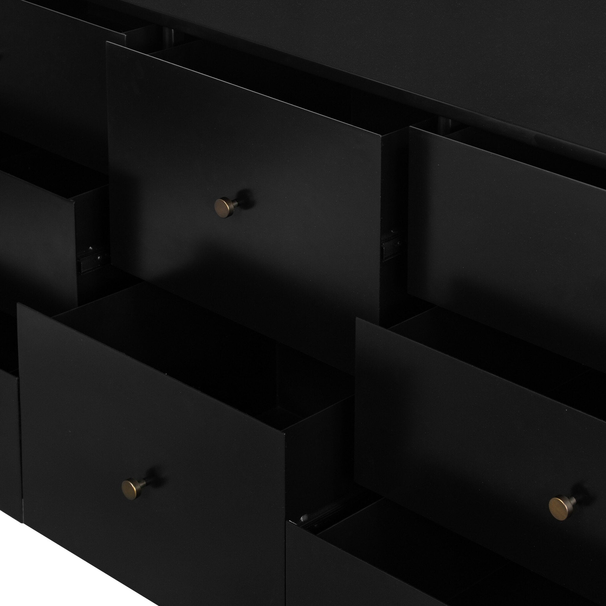Four Hands Soto 8 Drawer Dresser — Black-Weathered Bronze