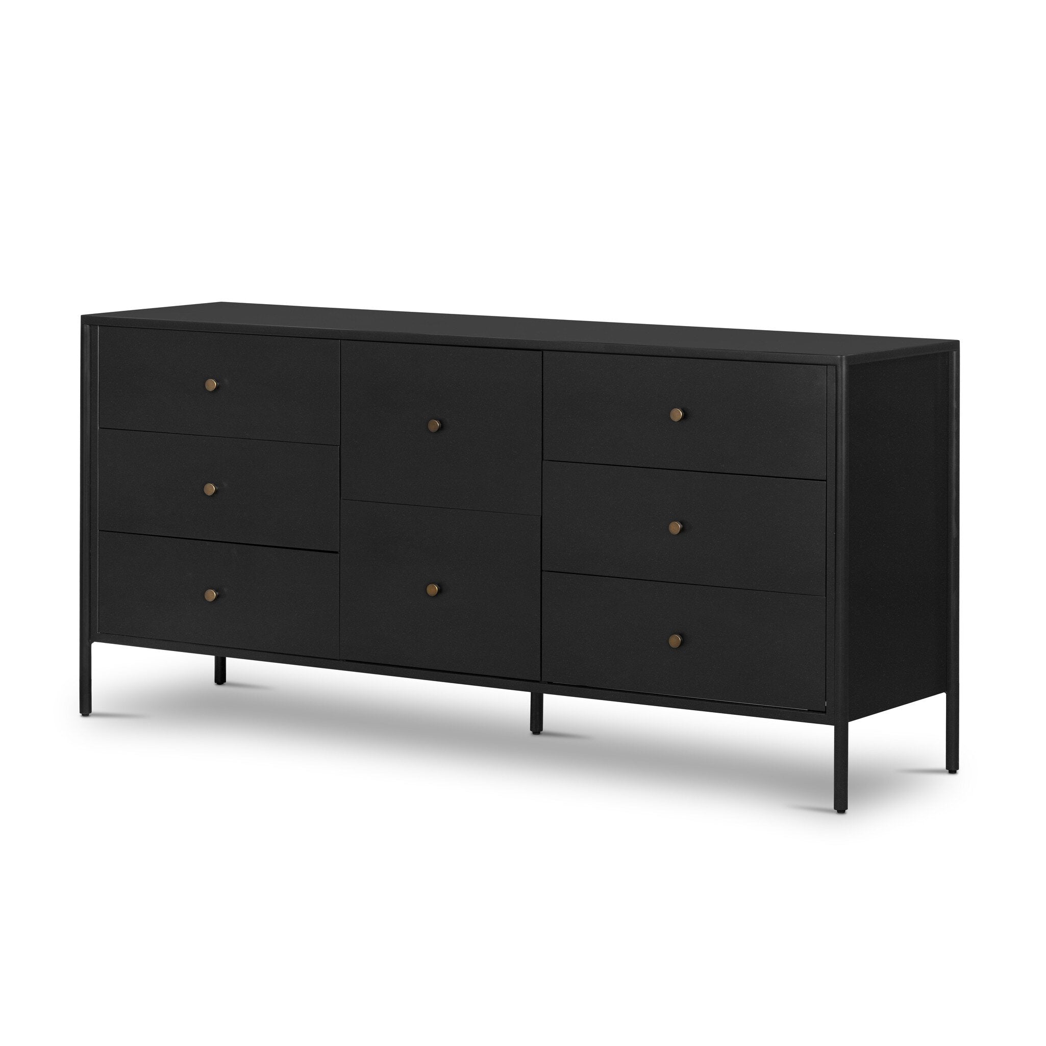 Four Hands Soto 8 Drawer Dresser — Black-Weathered Bronze