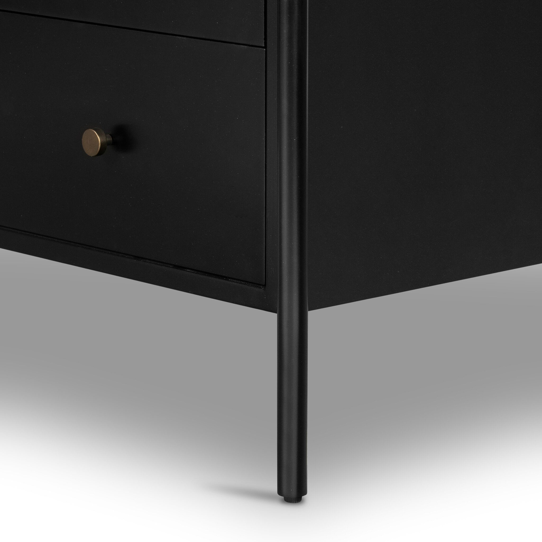 Four Hands Soto 5 Drawer Dresser — Black-Weathered Bronze