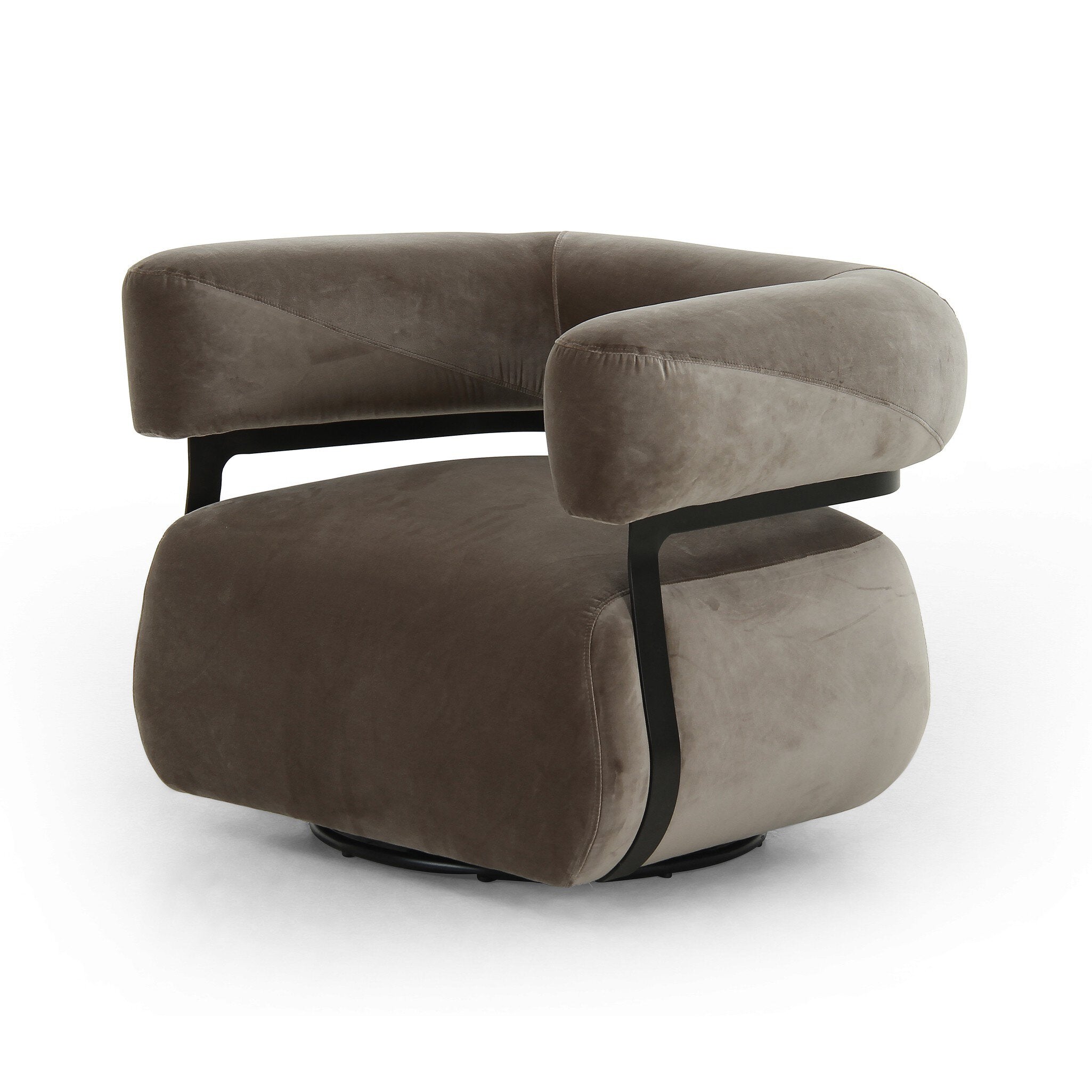 Four Hands Gareth Swivel Chair — Surrey Fossil-Carbon Ebony