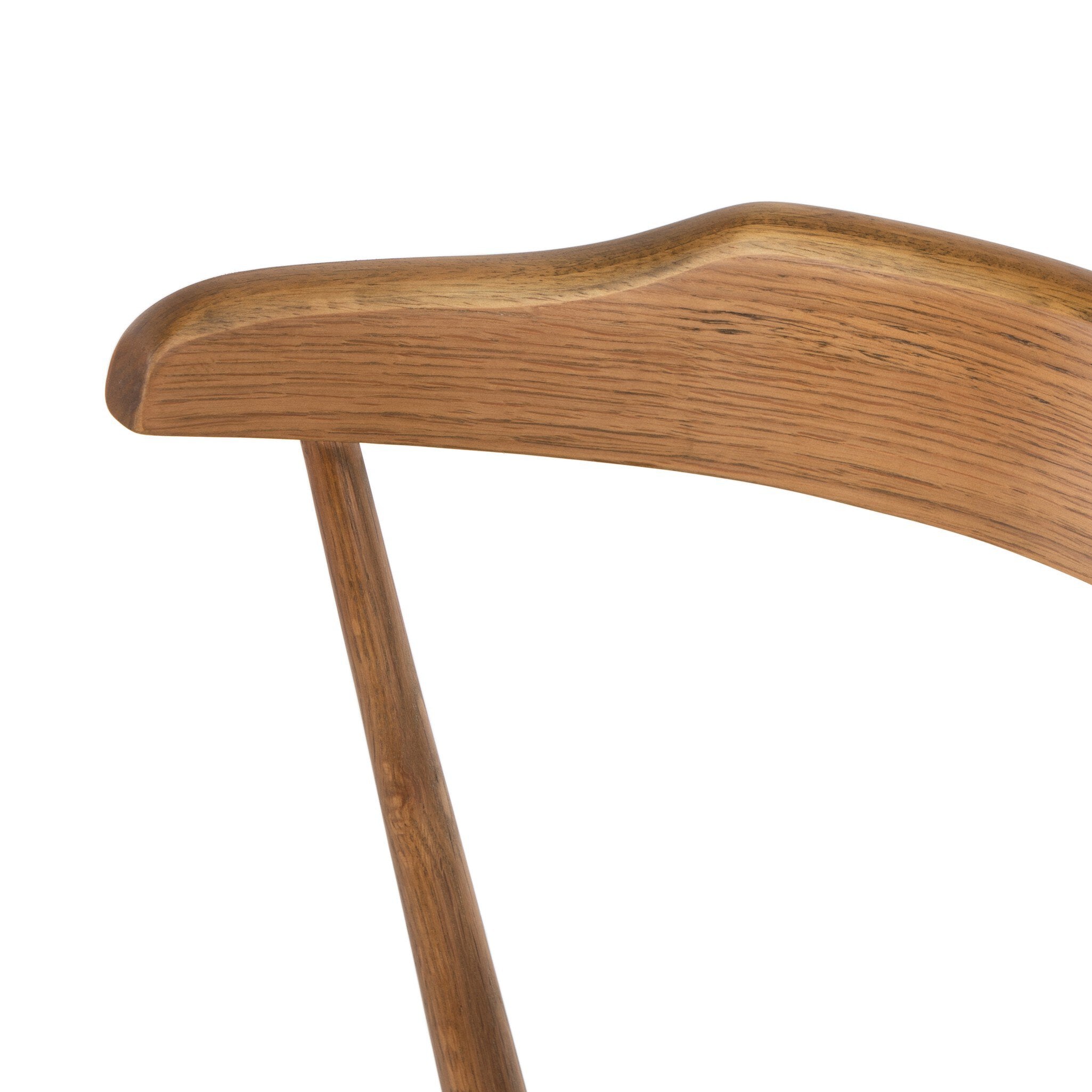 Four Hands Ripley Dining Chair — Sandy Oak-Whiskey Saddle-Ivory Backing