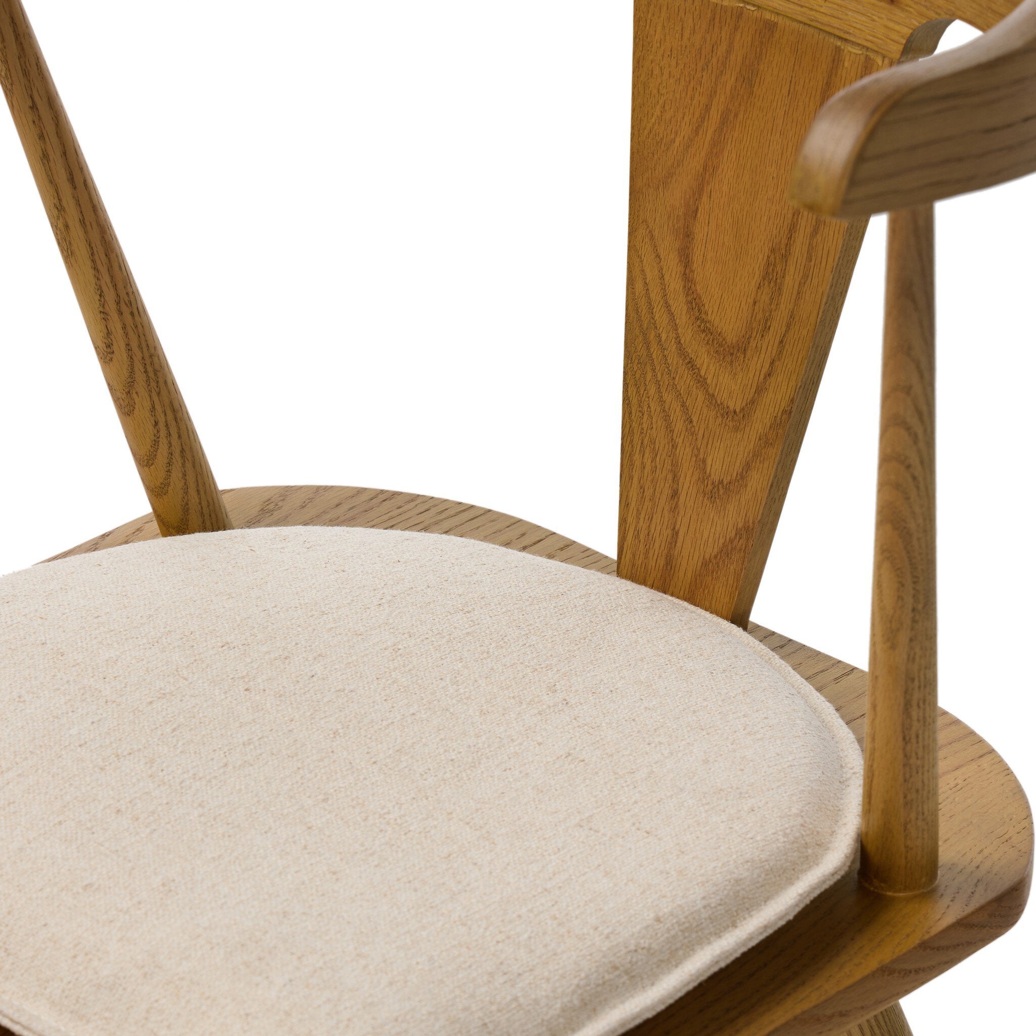 Four Hands Ripley Dining Chair — Sandy Oak-Antwerp Natural-Sandy Oak Veneer