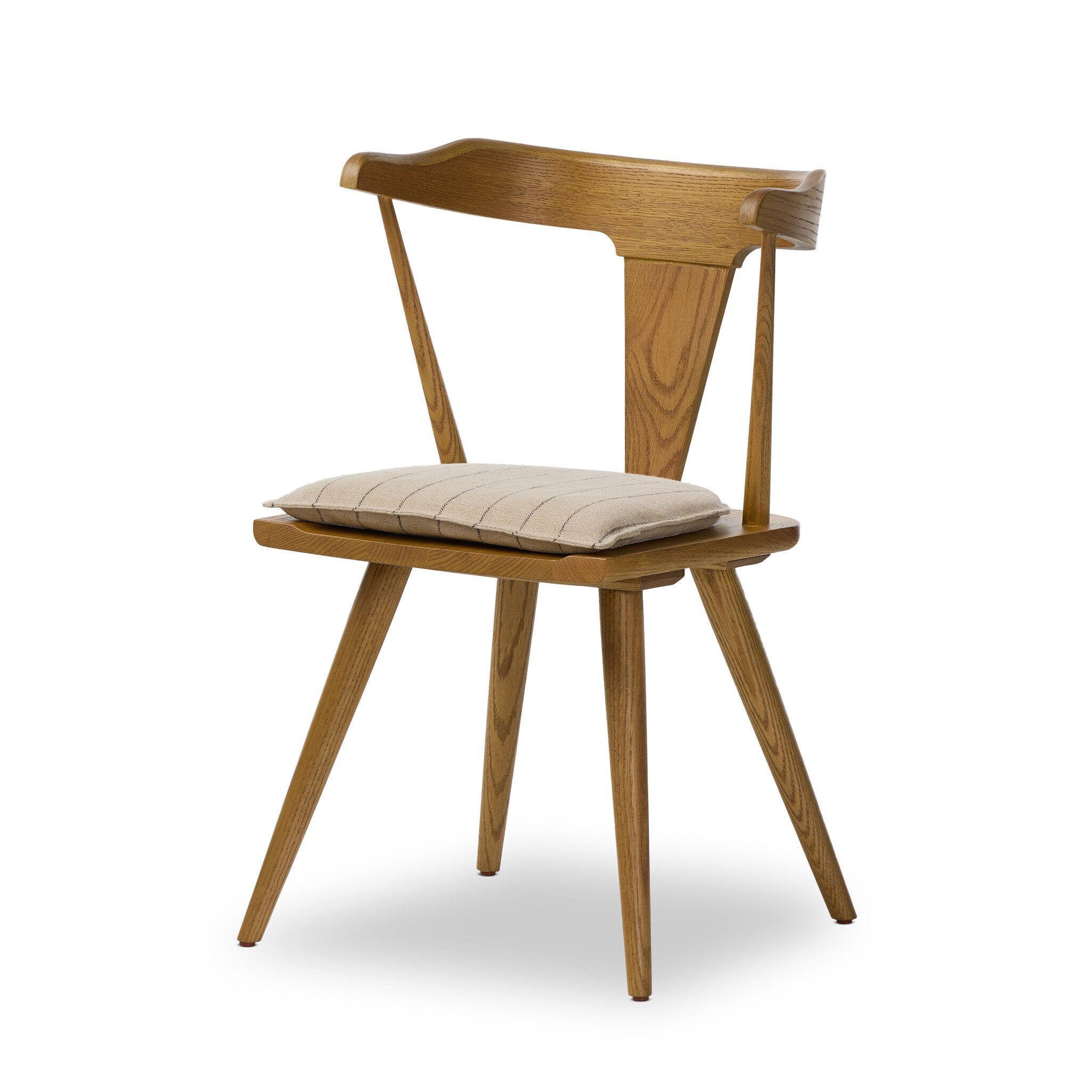 Four Hands Ripley Dining Chair — Sandy Oak-Lavon Flint-Sandy Oak Veneer