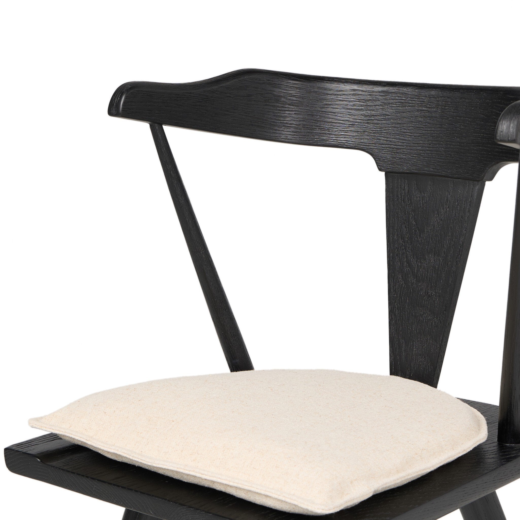 Four Hands Ripley Dining Chair — Black Oak-Antwerp Natural-Black Oak Veneer