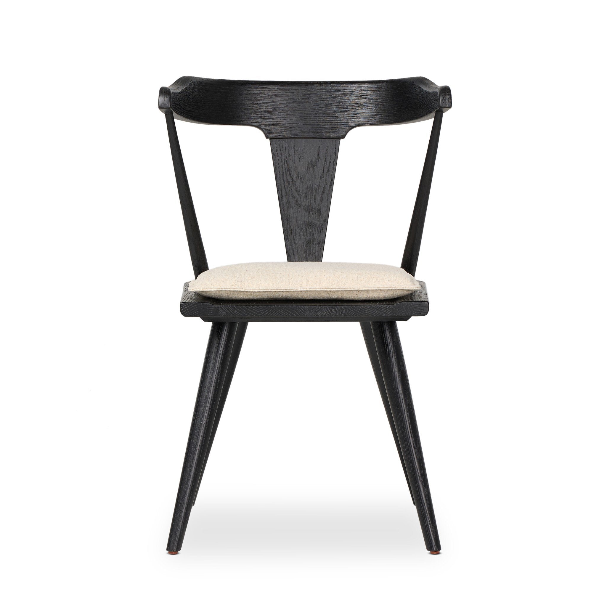 Four Hands Ripley Dining Chair — Black Oak-Antwerp Natural-Black Oak Veneer