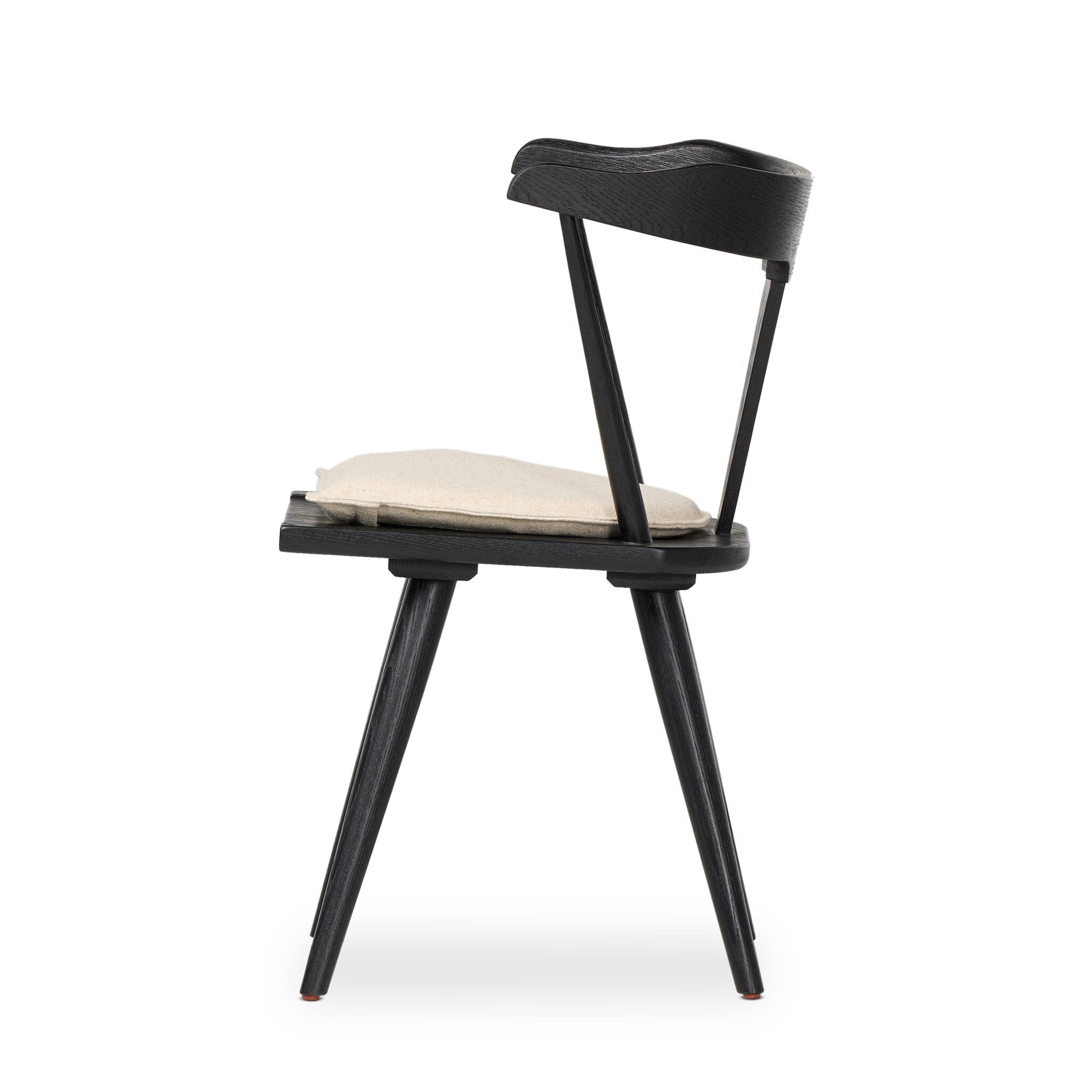 Four Hands Ripley Dining Chair — Black Oak-Antwerp Natural-Black Oak Veneer