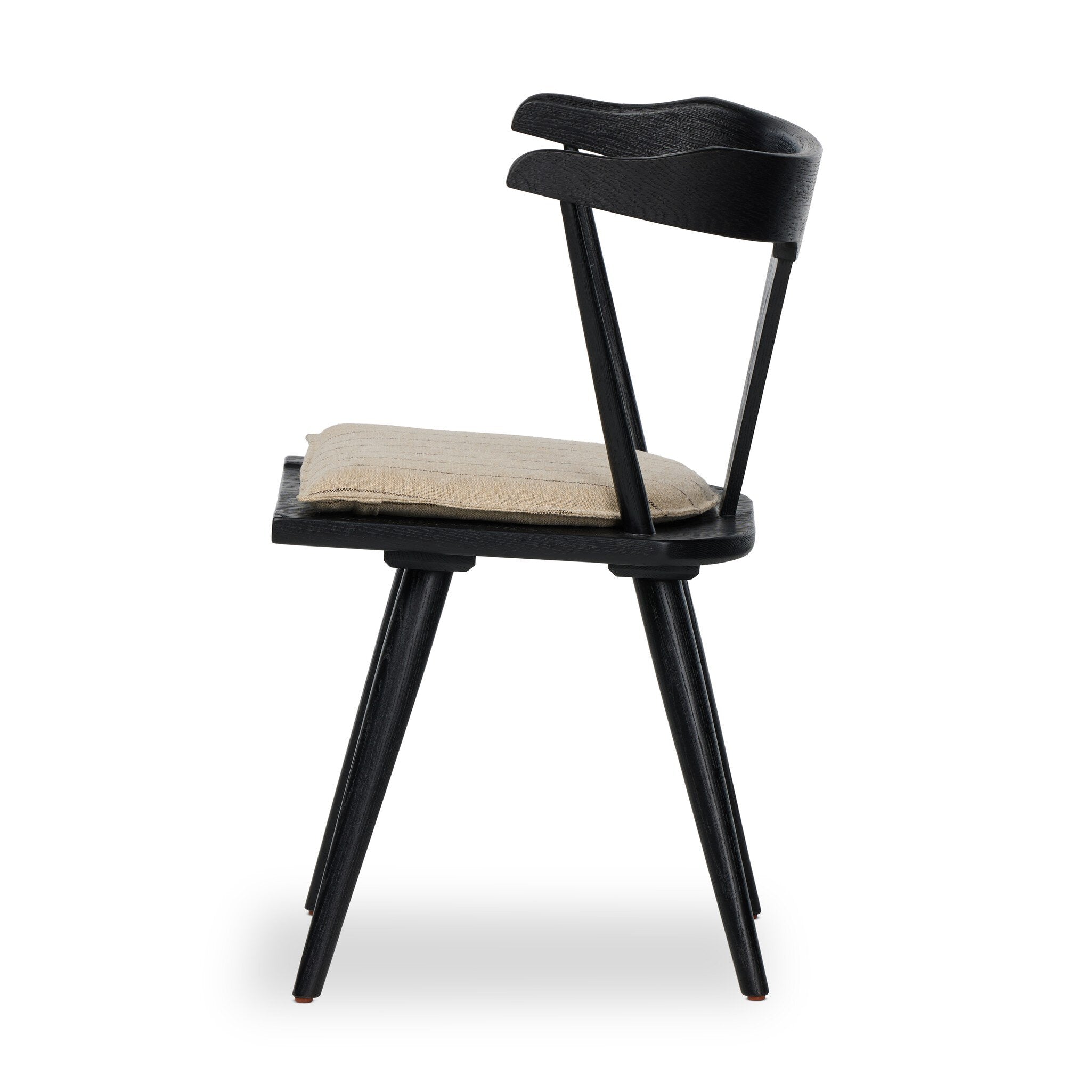 Four Hands Ripley Dining Chair — Black Oak-Lavon Flint-Black Oak Veneer