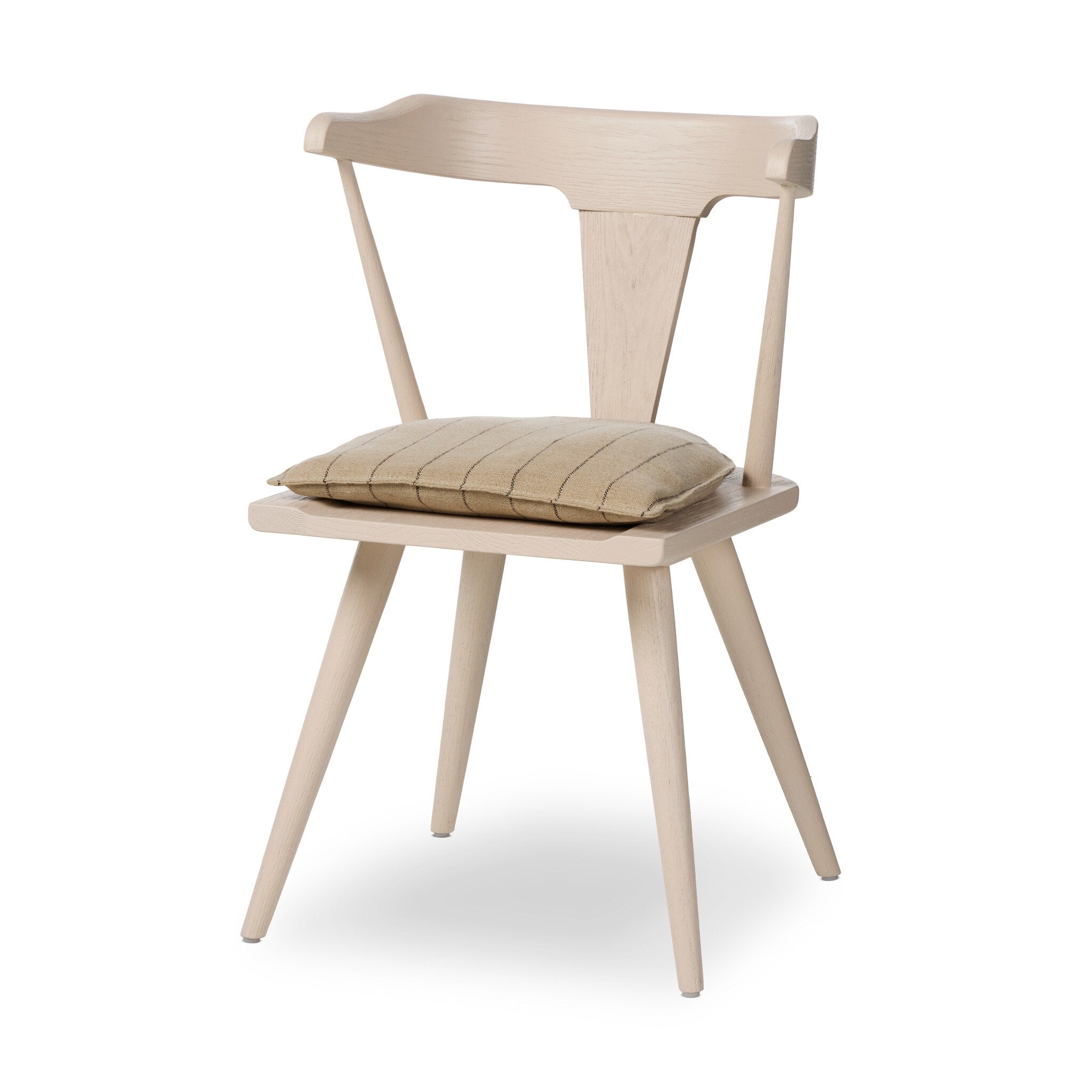 Four Hands Ripley Dining Chair — Off White Oak Solid-Lavon Flint-Off White Oak Veneer