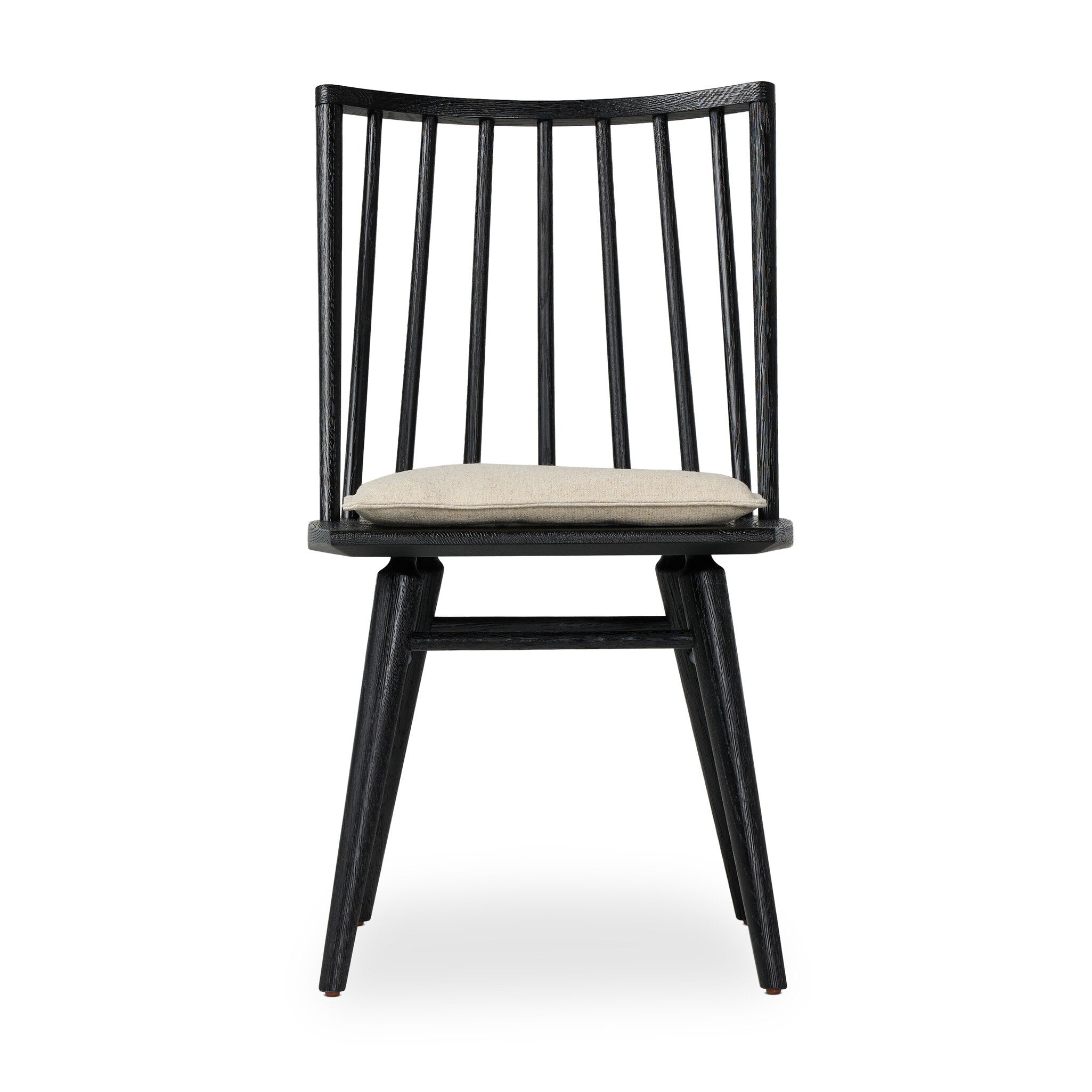 Four Hands Lewis Windsor Chair — Black Oak-Antwerp Natural