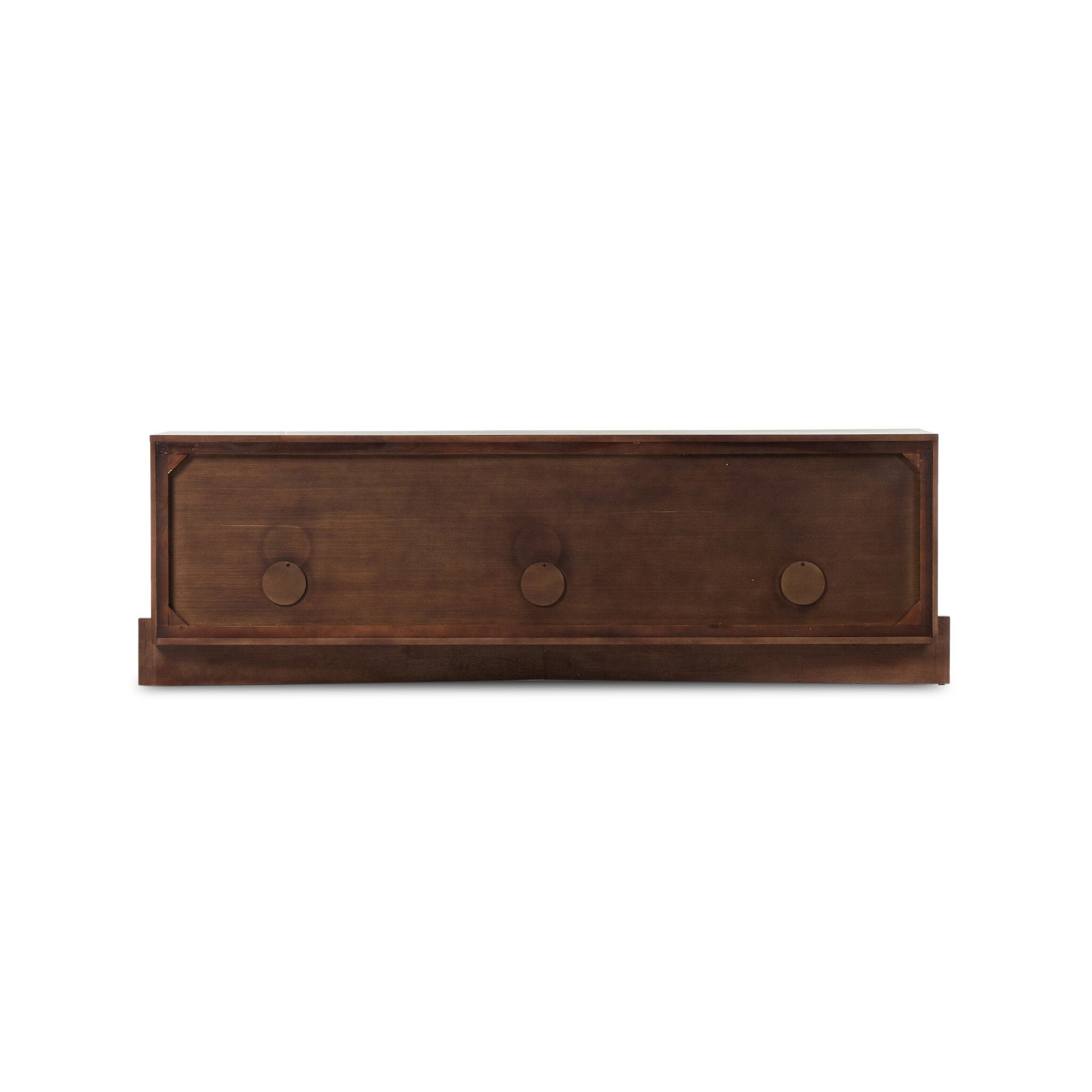 Four Hands Castillo Media Console — Chestnut Parawood-Chestnut Parawood Veneer-Gunmetal