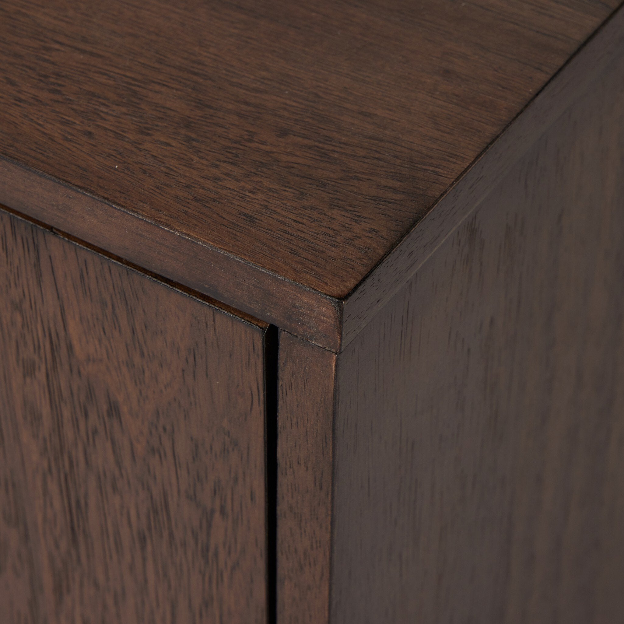 Four Hands Castillo Media Console — Chestnut Parawood-Chestnut Parawood Veneer-Gunmetal