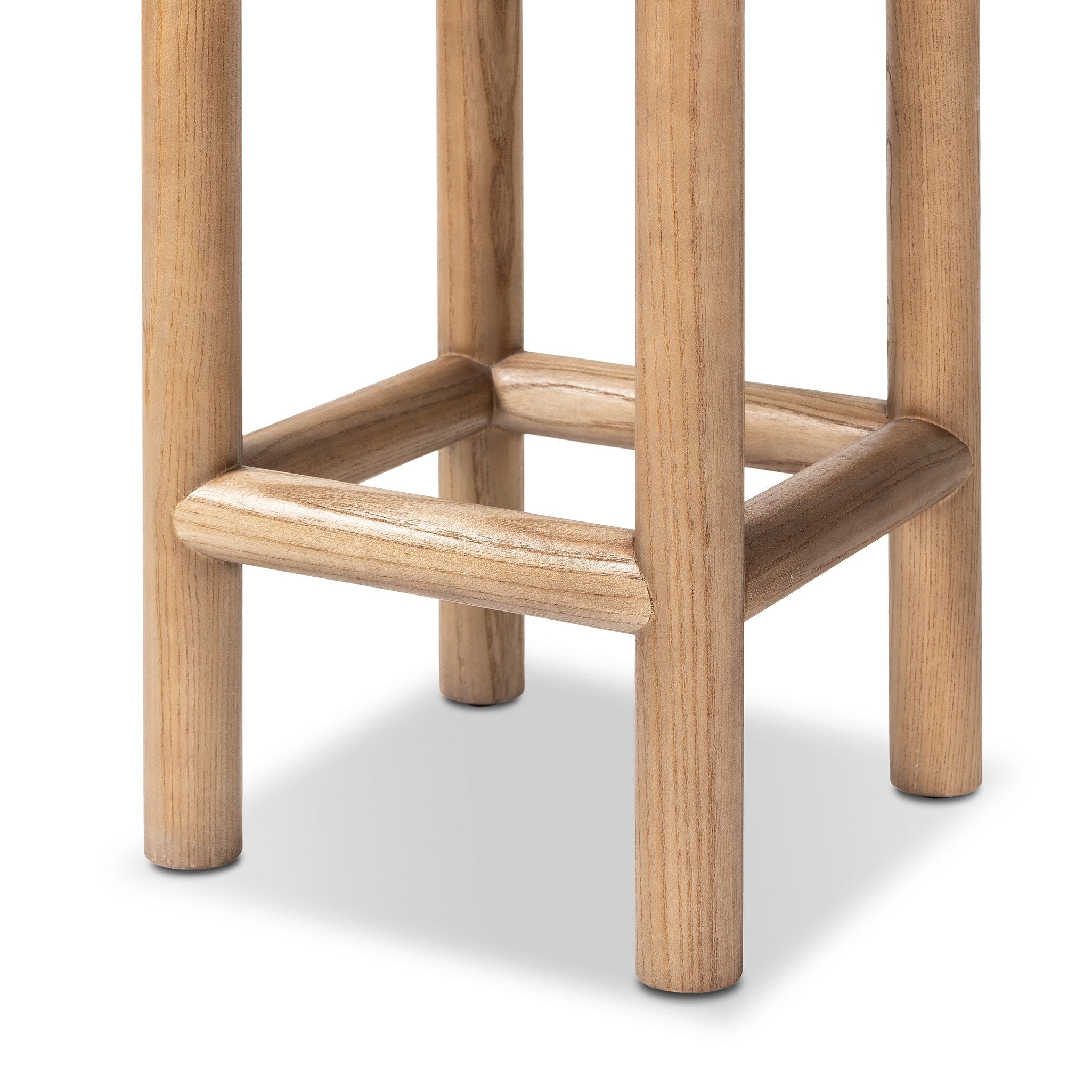 Four Hands Saldino Bar + Counter Stool — Taupe Shearling-Sandy Nettlewood-Counter