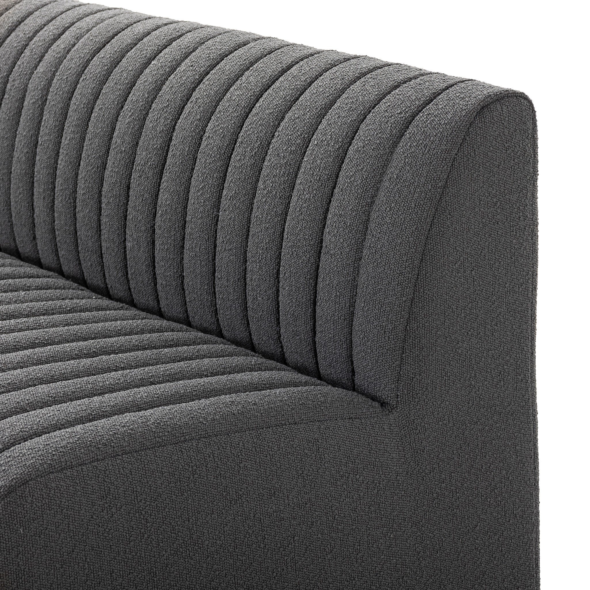Four Hands Build Your Own: Augustine Dining Banquette — FIQA Boucle Charcoal
