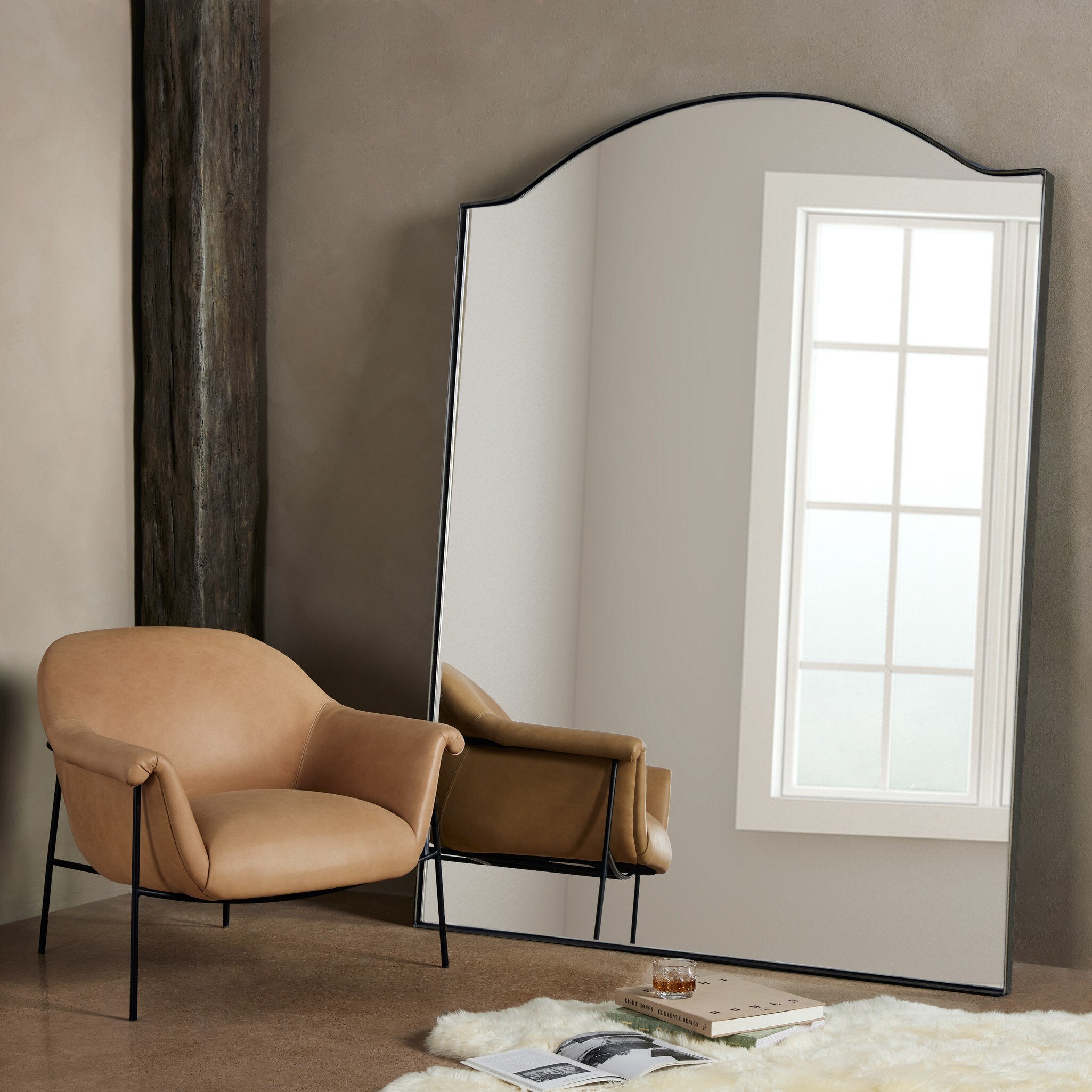 Four Hands Jacques Floor Mirror — Gunmetal