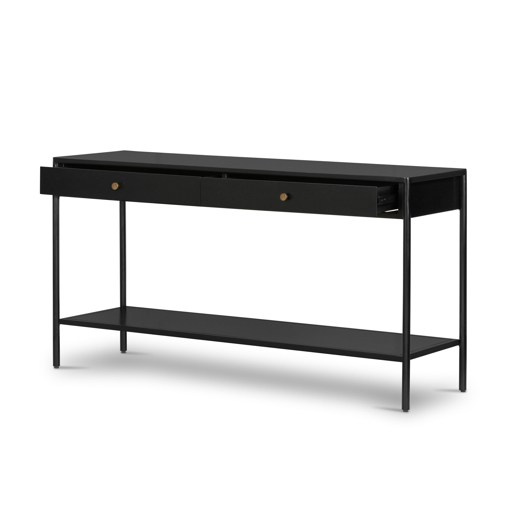 Four Hands Soto Console Table — Black-Weathered Bronze