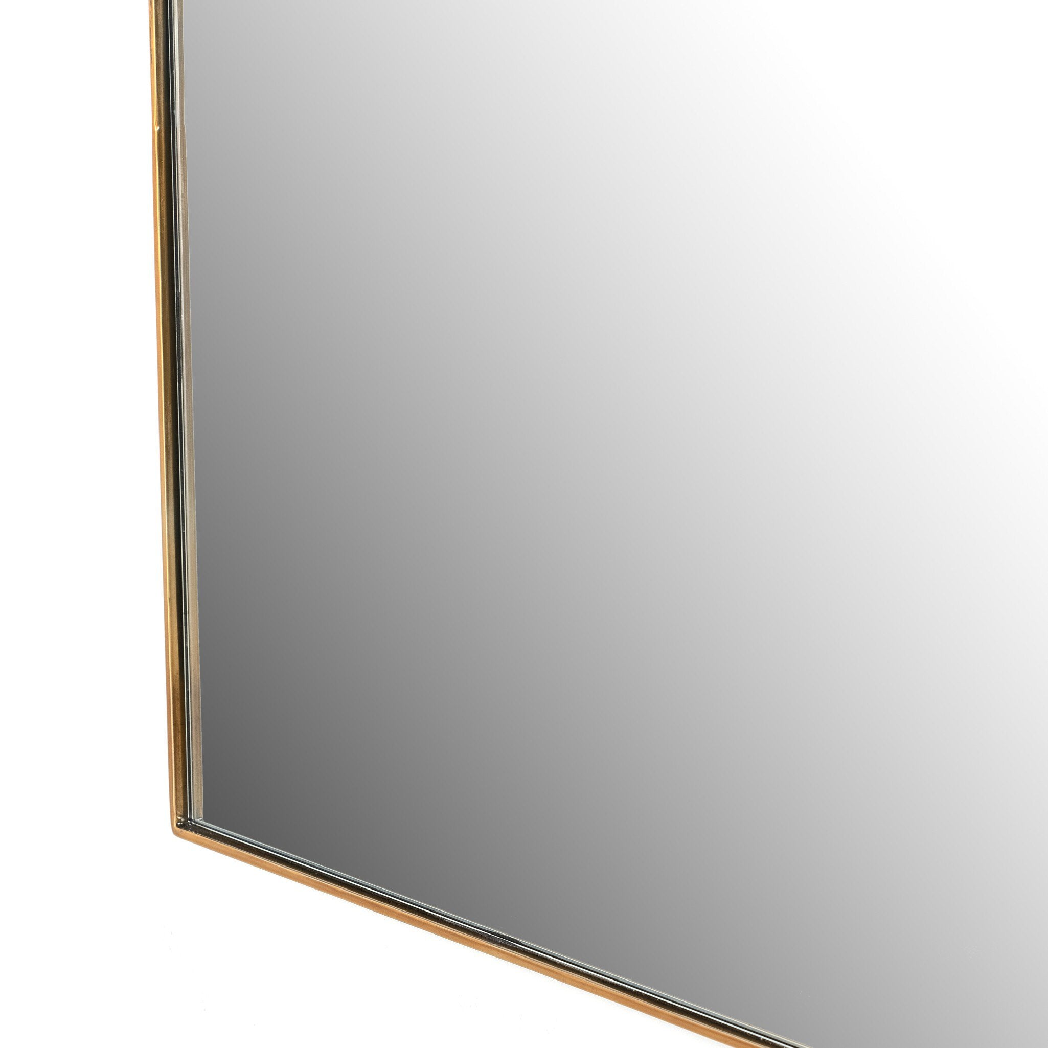 Four Hands Georgina Wide Mirror — Polished Brass-Mirror