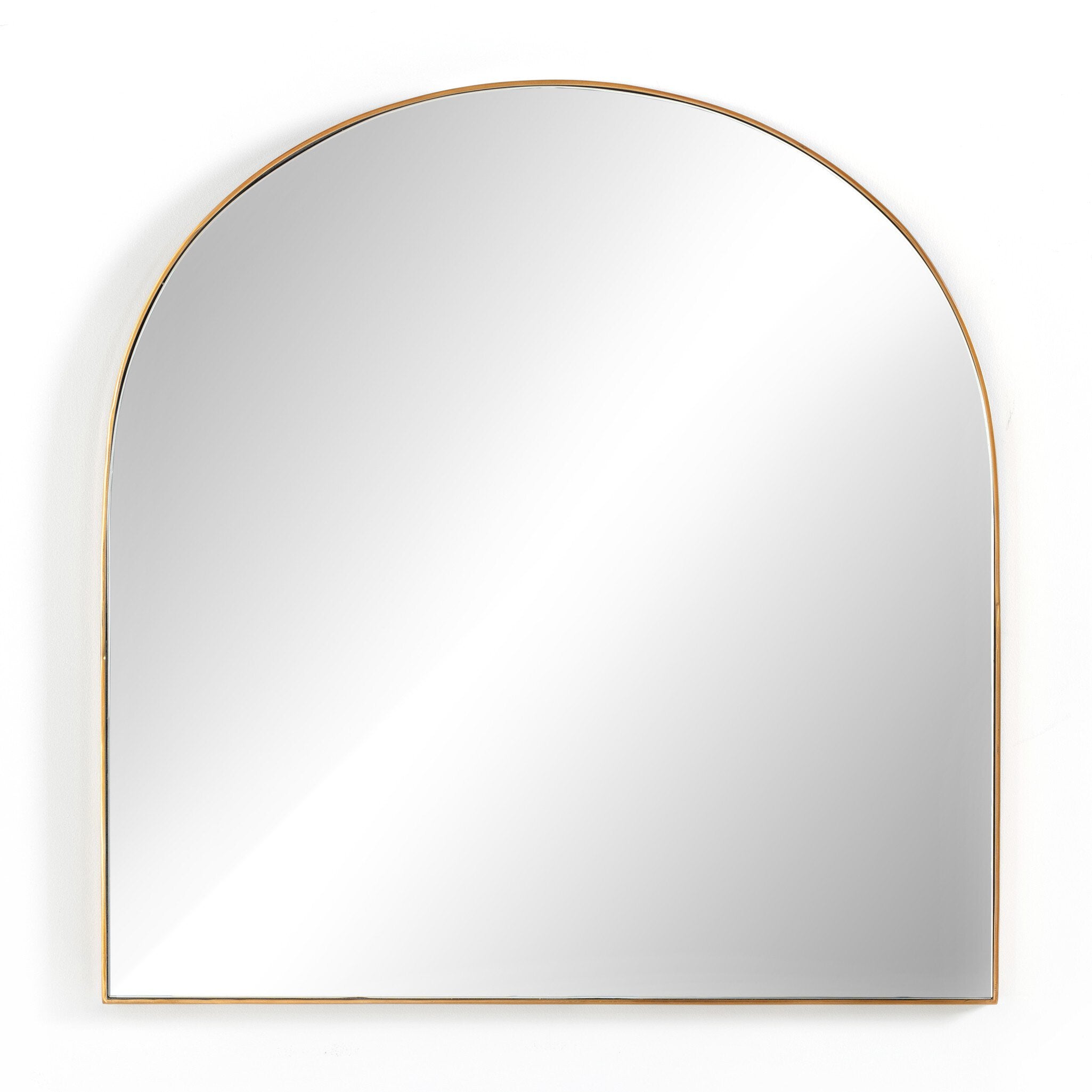 Four Hands Georgina Wide Mirror — Polished Brass-Mirror