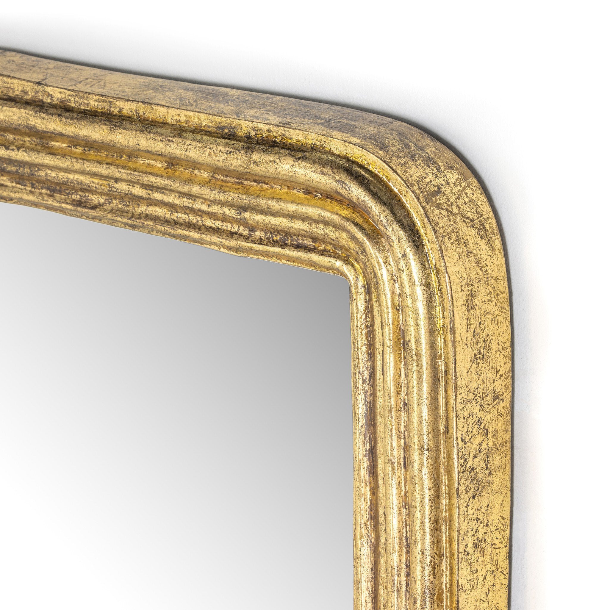 Four Hands Vintage Louis Mirror — Antiqued Gold Leaf