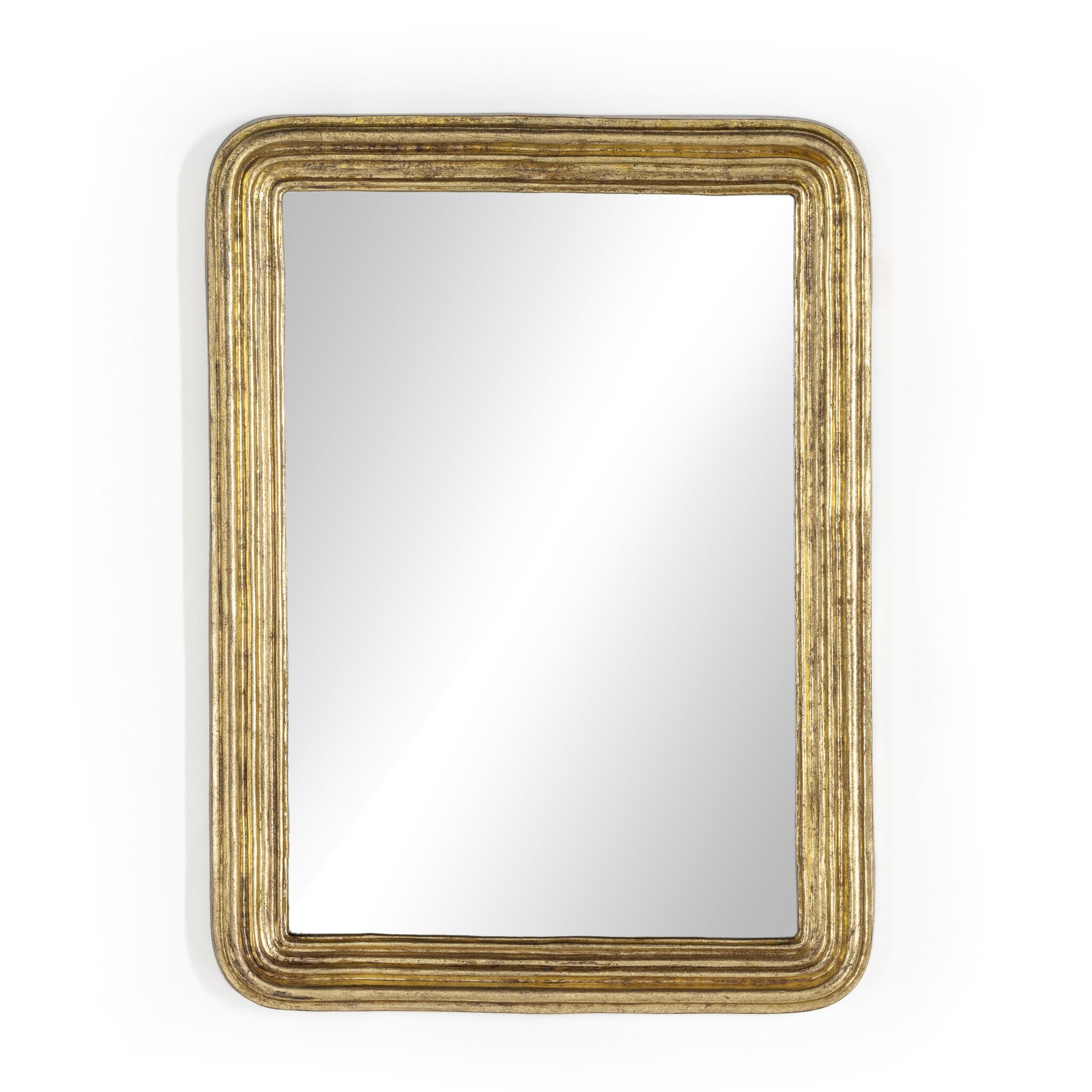 Four Hands Vintage Louis Mirror — Antiqued Gold Leaf