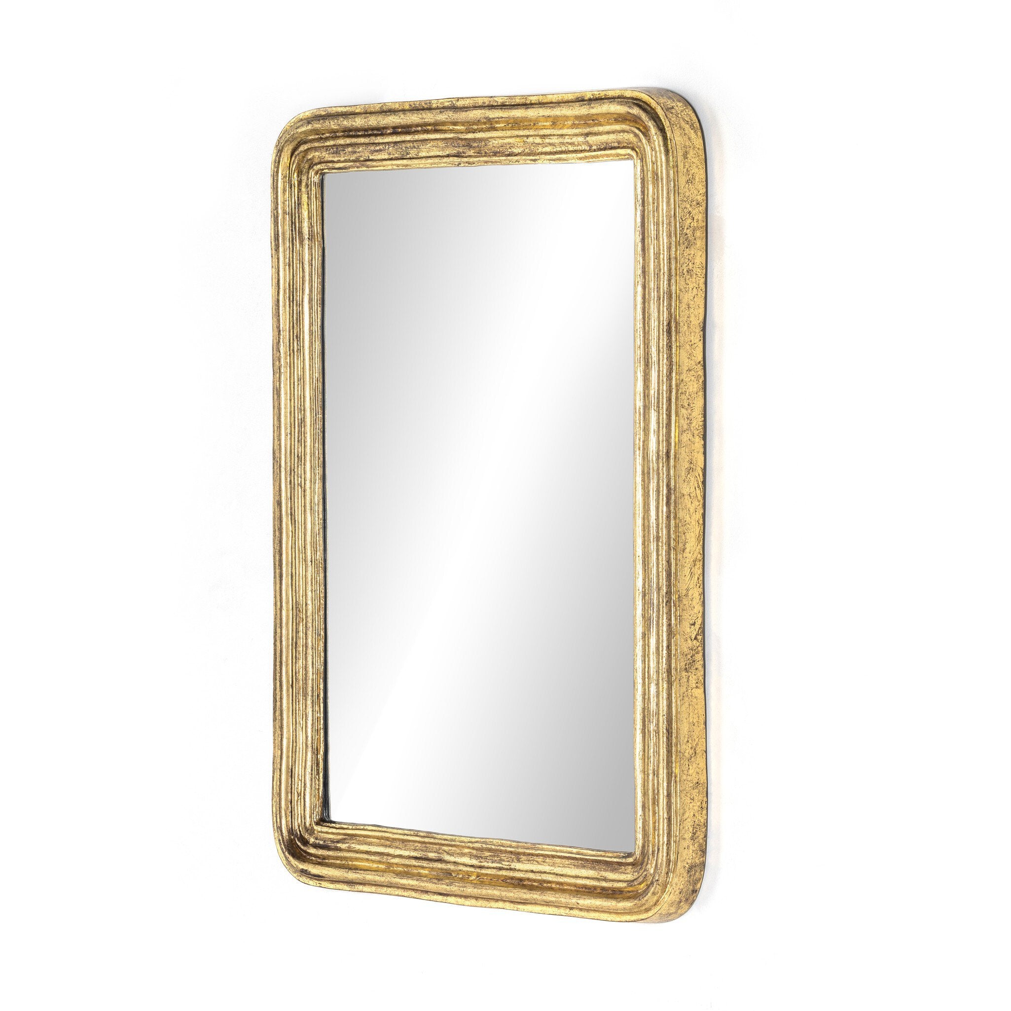 Four Hands Vintage Louis Mirror — Antiqued Gold Leaf