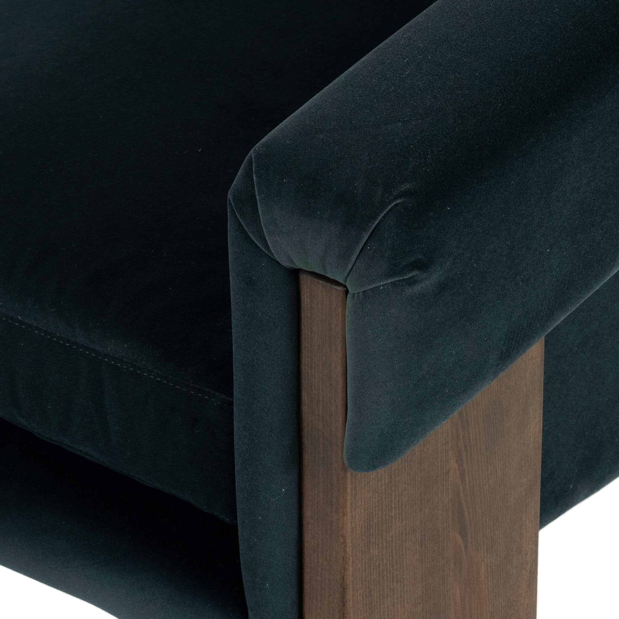 Four Hands Cairo Chair — Modern Velvet Smoke-Sienna Brown