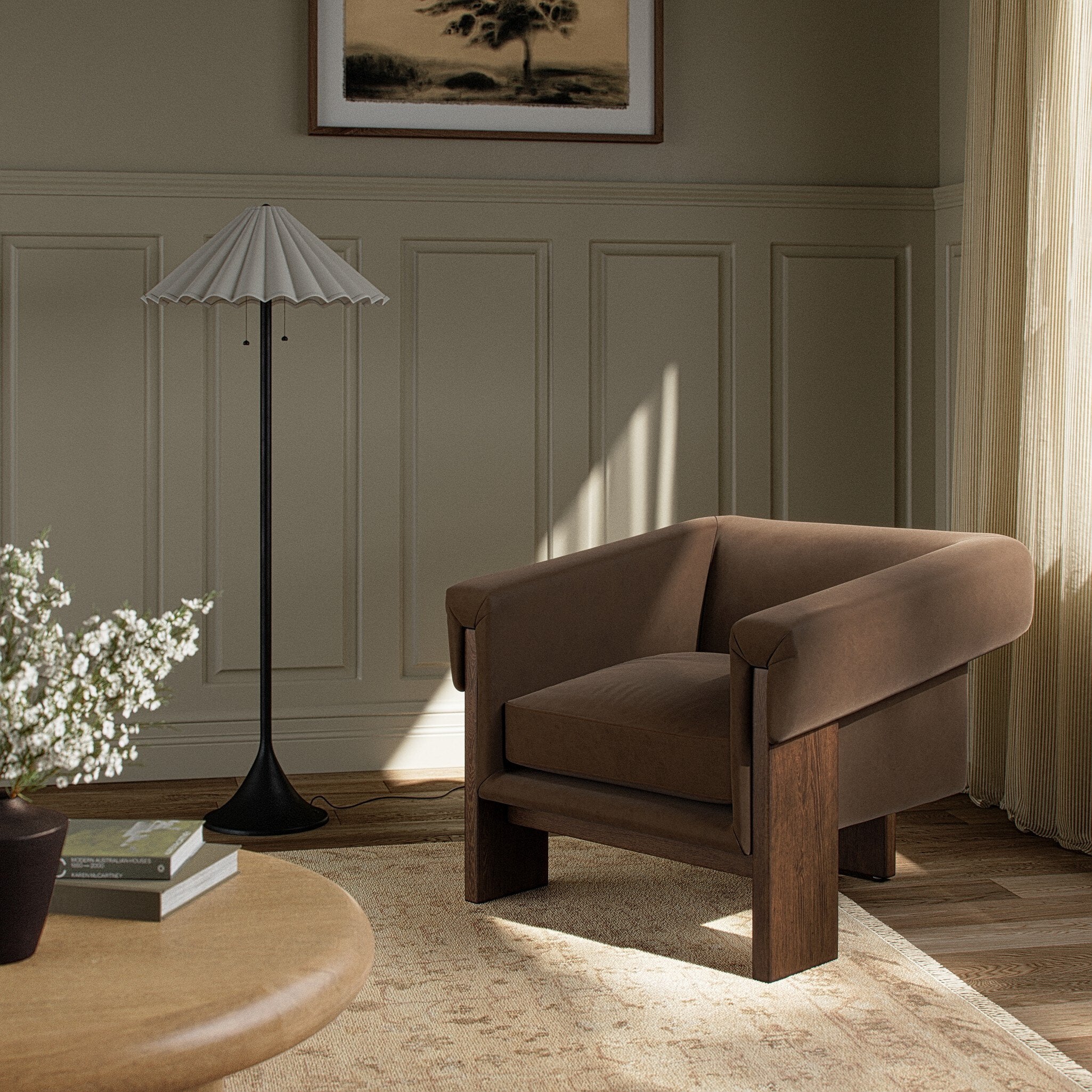 Four Hands Cairo Chair — Maestro Cigar-Sienna Brown