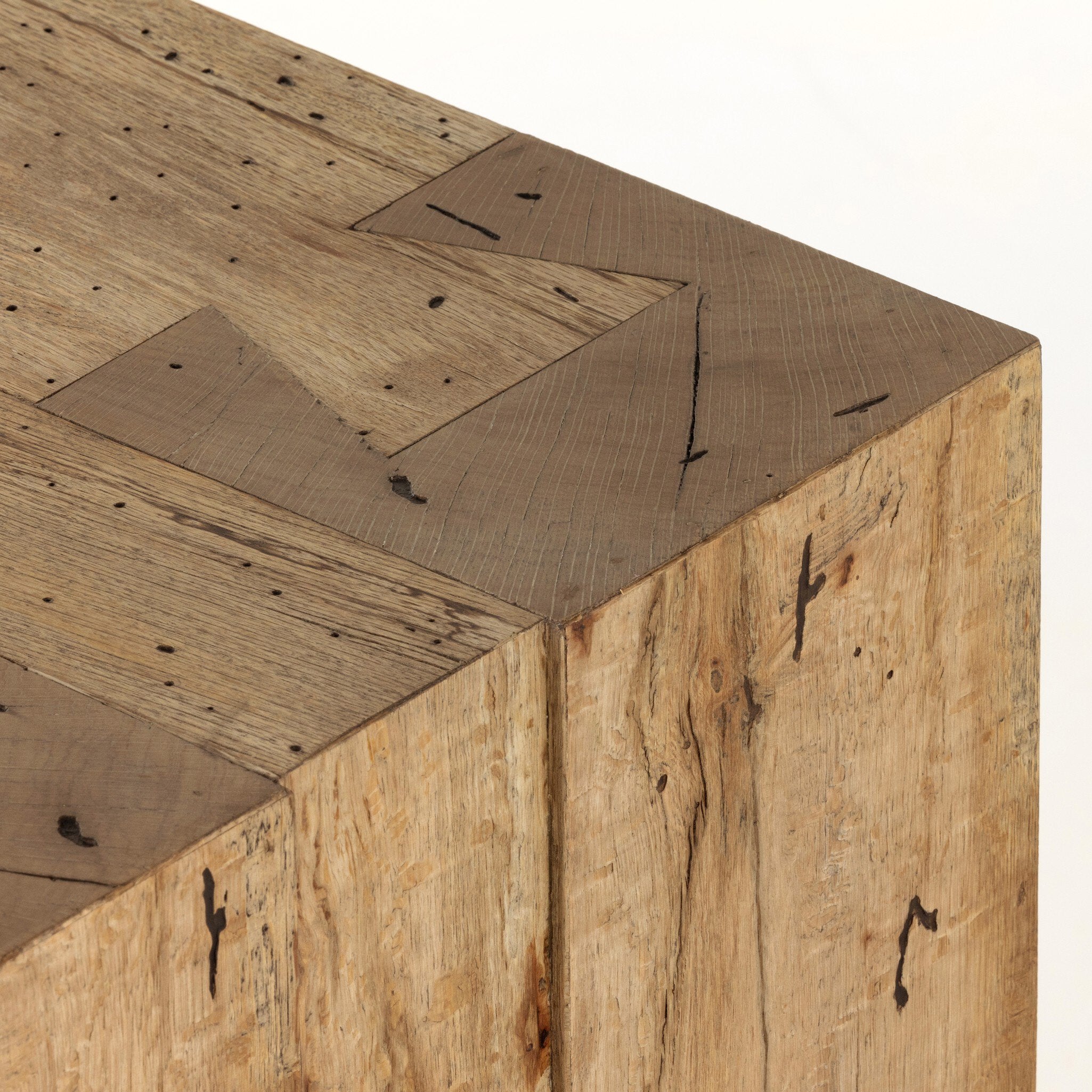 Four Hands Abaso Console Table — Rustic Wormwood Oak