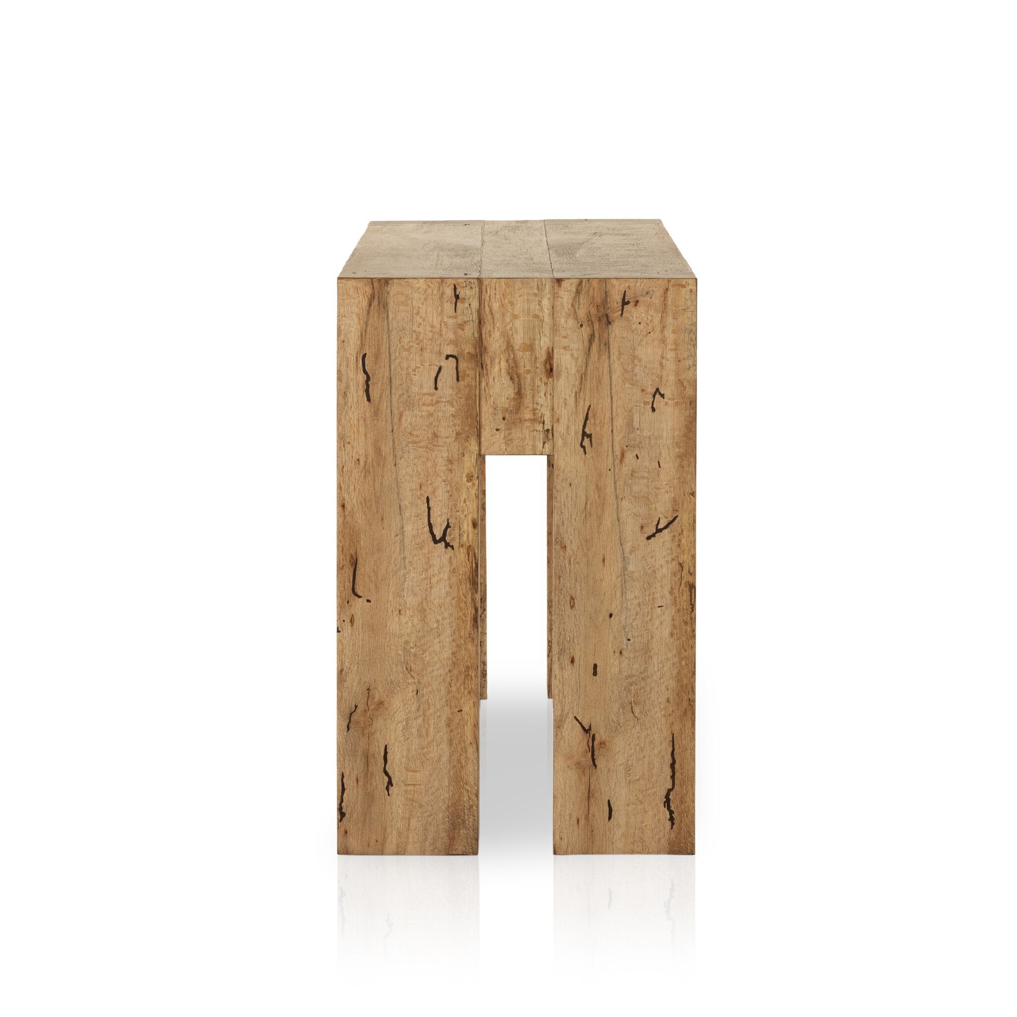 Four Hands Abaso Console Table — Rustic Wormwood Oak