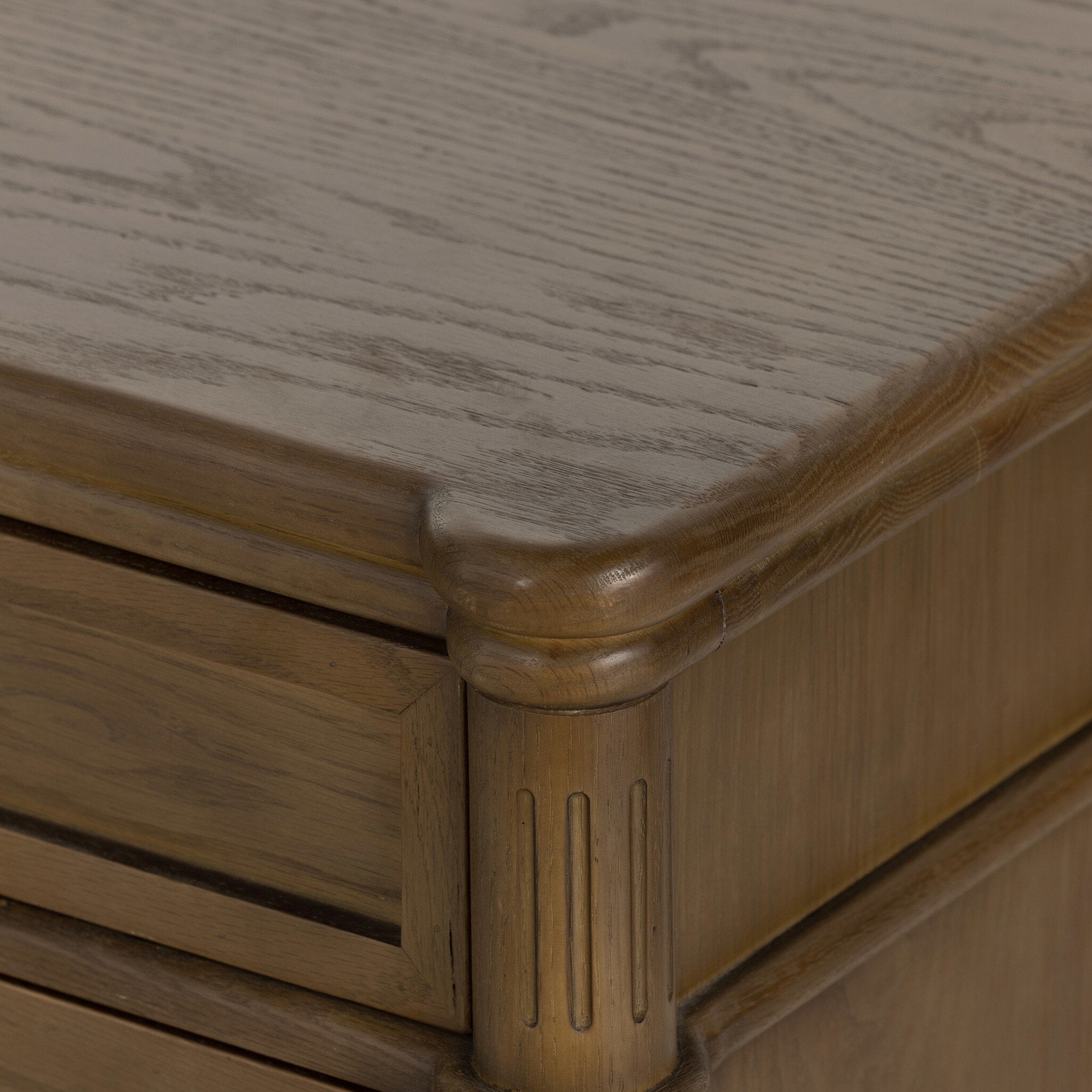 Four Hands Toulouse Chest — Toasted Oak-Toasted Oak Veneer-Aged Brass