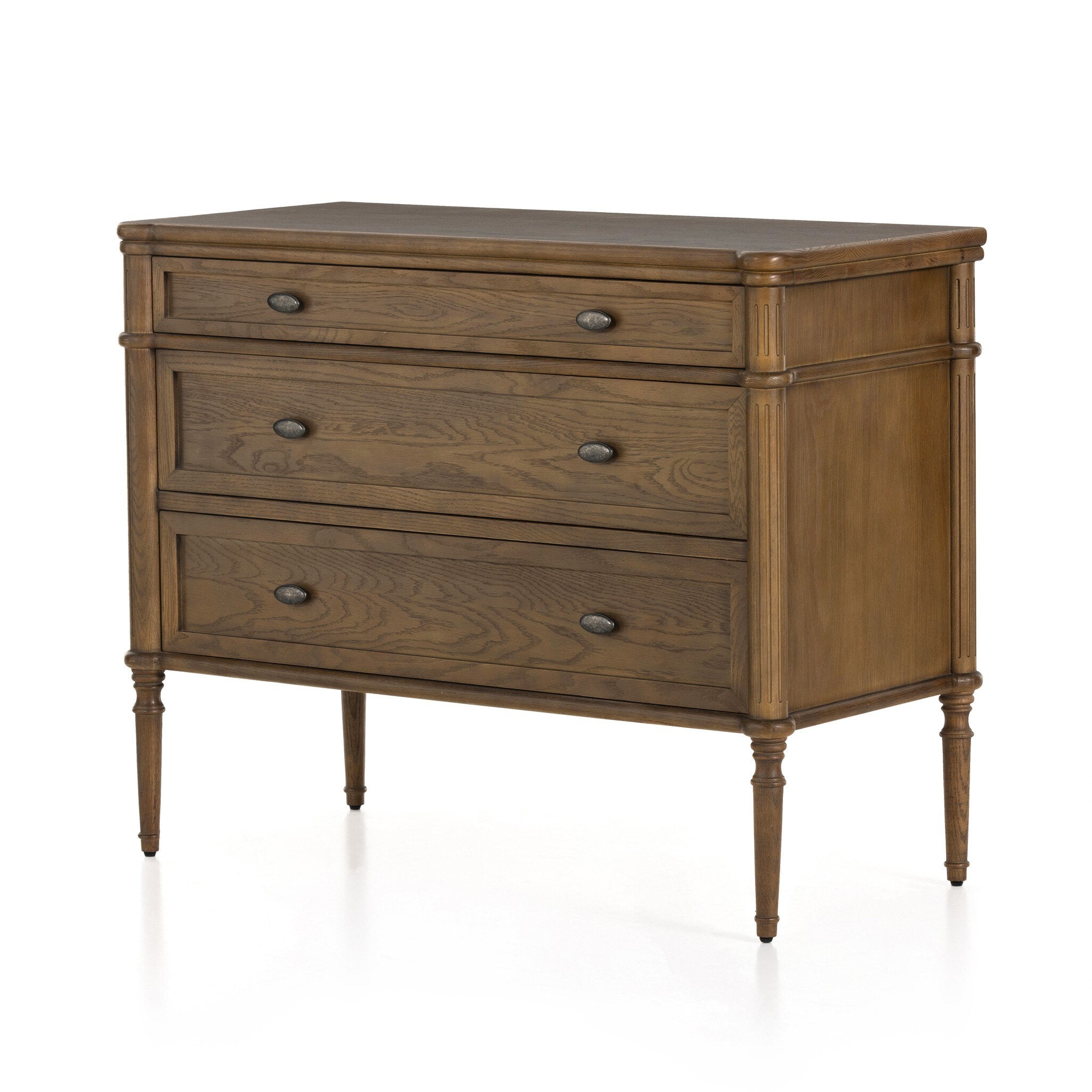Four Hands Toulouse Chest — Toasted Oak-Toasted Oak Veneer-Aged Brass