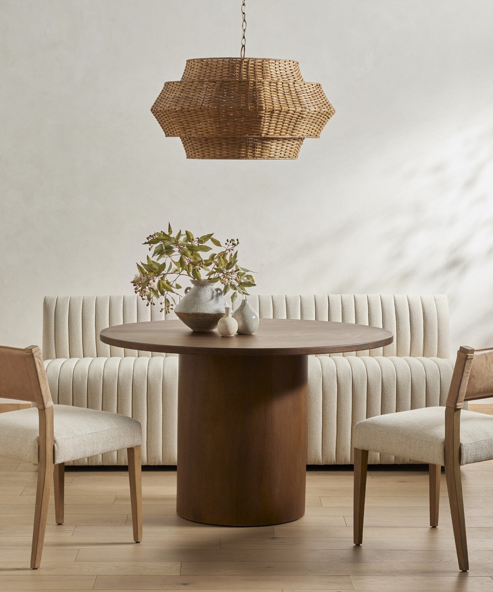Four Hands Build Your Own: Augustine Dining Banquette — Capri Oatmeal