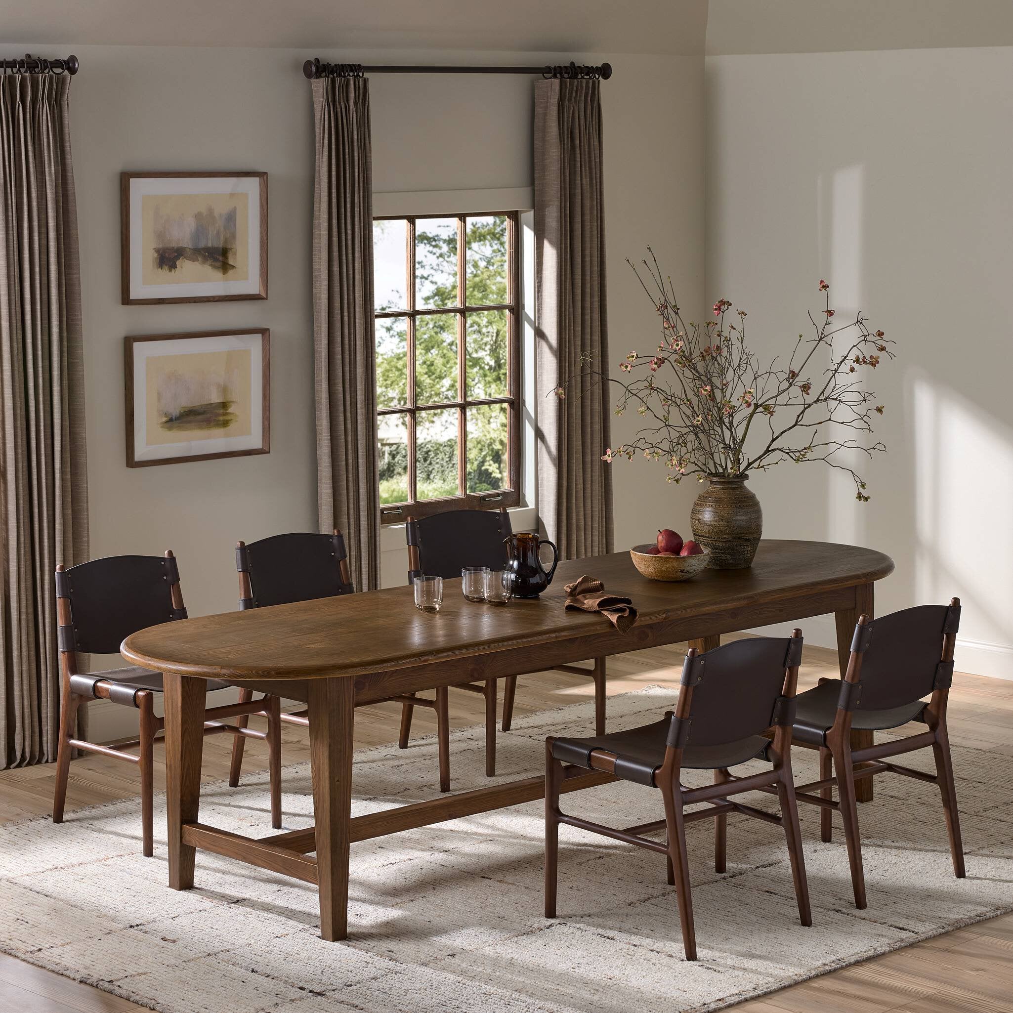 Four Hands Alfie Dining Table — Waxed Pine-Honey Pine