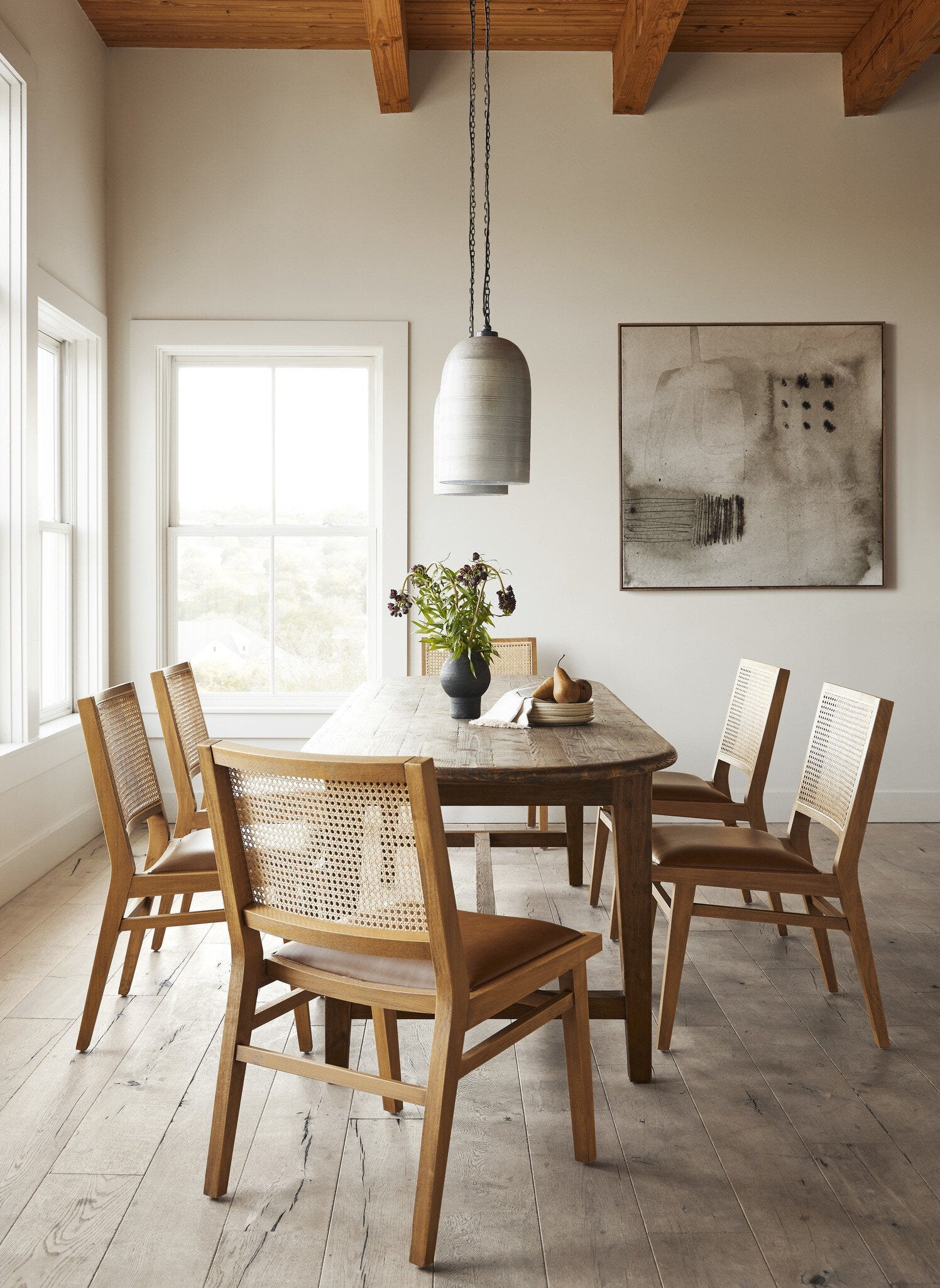 Four Hands Alfie Dining Table — Waxed Pine-Honey Pine