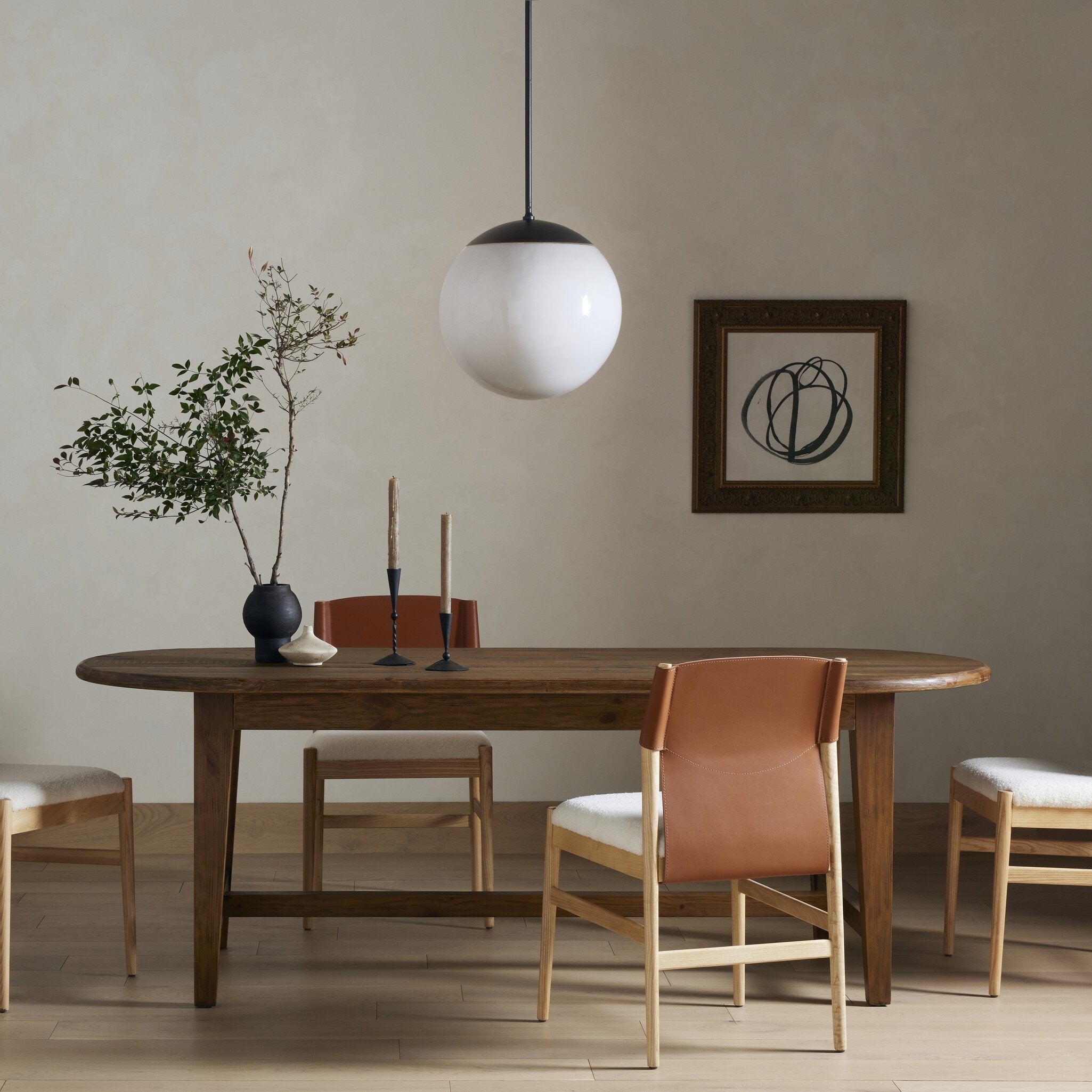 Four Hands Alfie Dining Table — Waxed Pine-Honey Pine