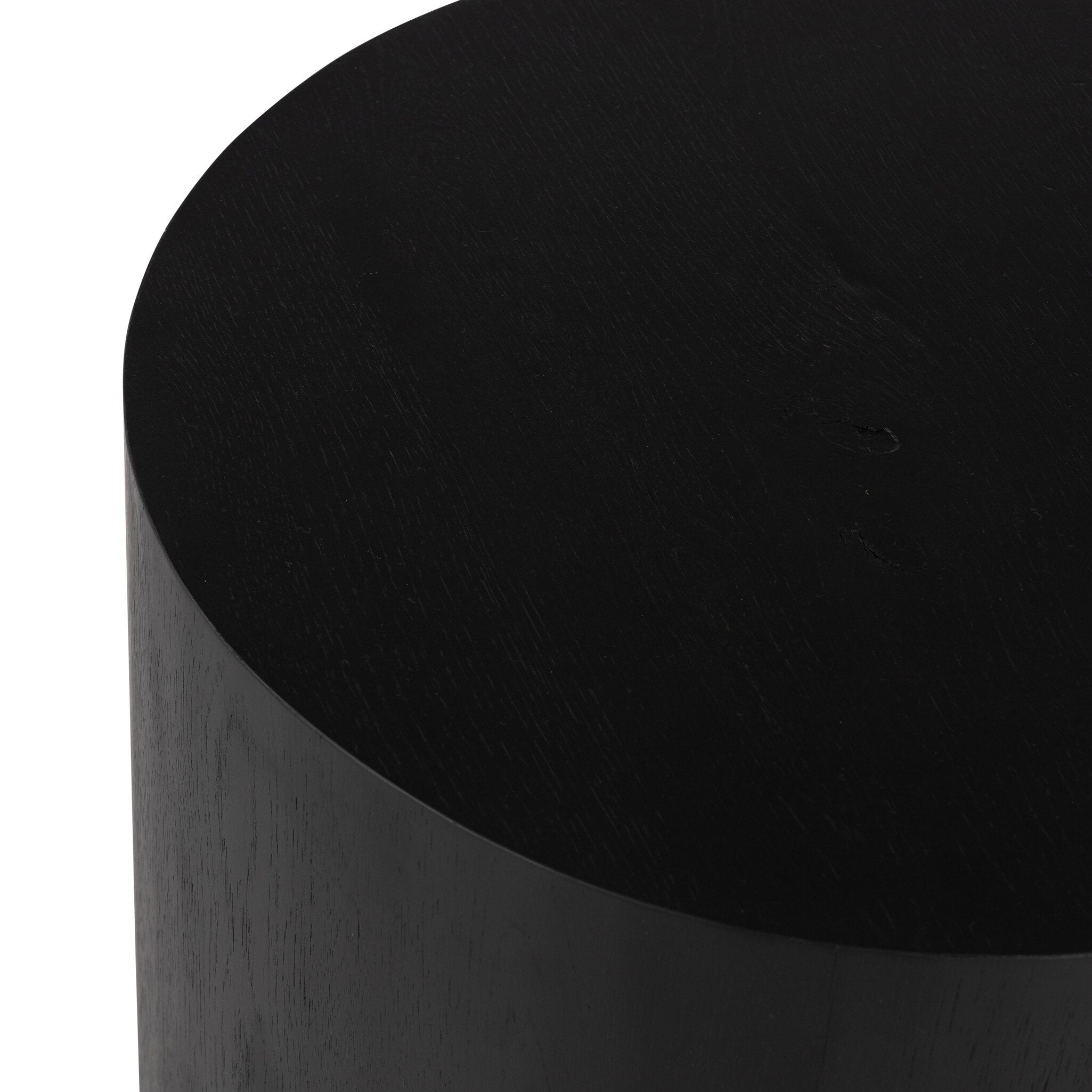 Four Hands Humphrey Round End Table — Coal on Oak-Coal on Oak Veneer