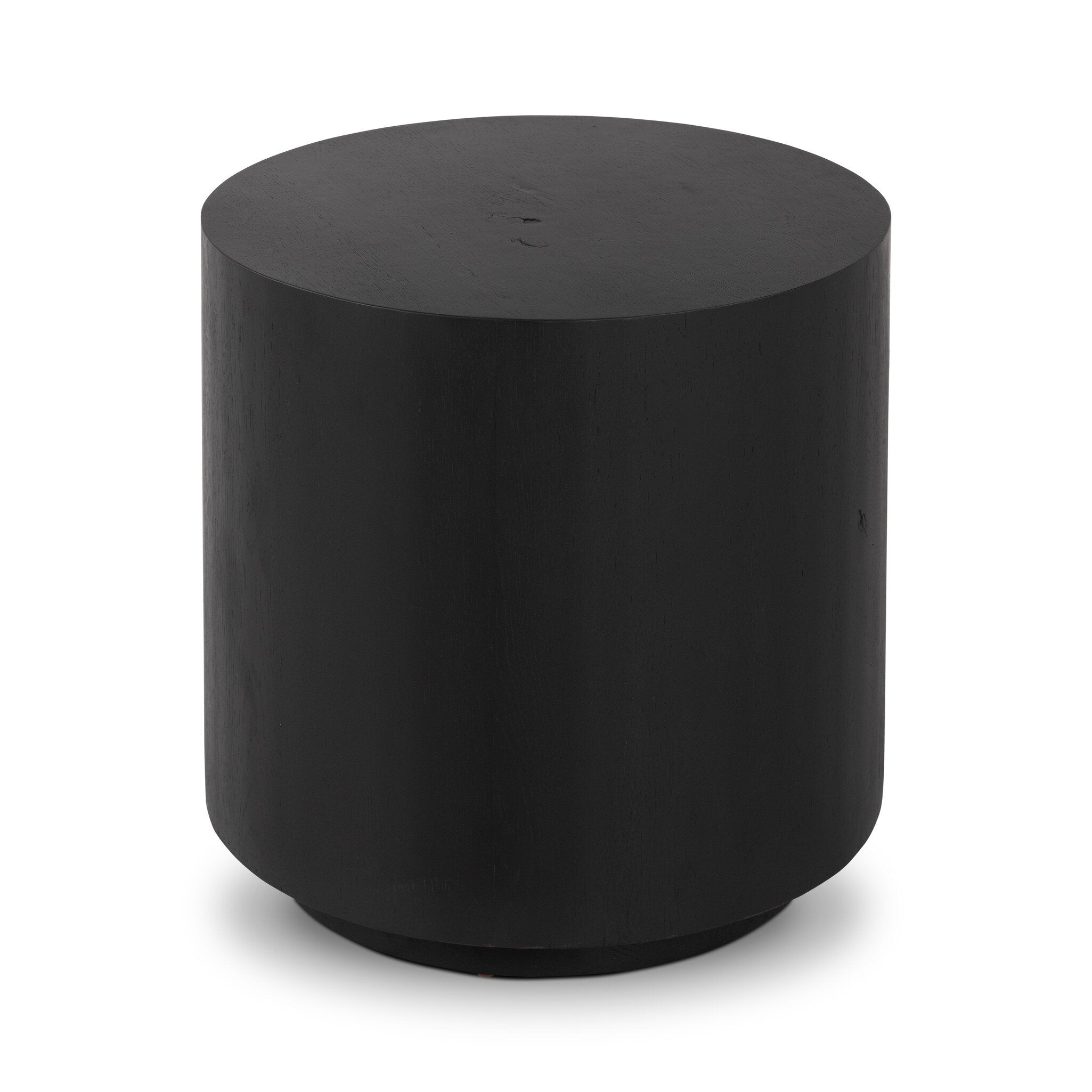Four Hands Humphrey Round End Table — Coal on Oak-Coal on Oak Veneer