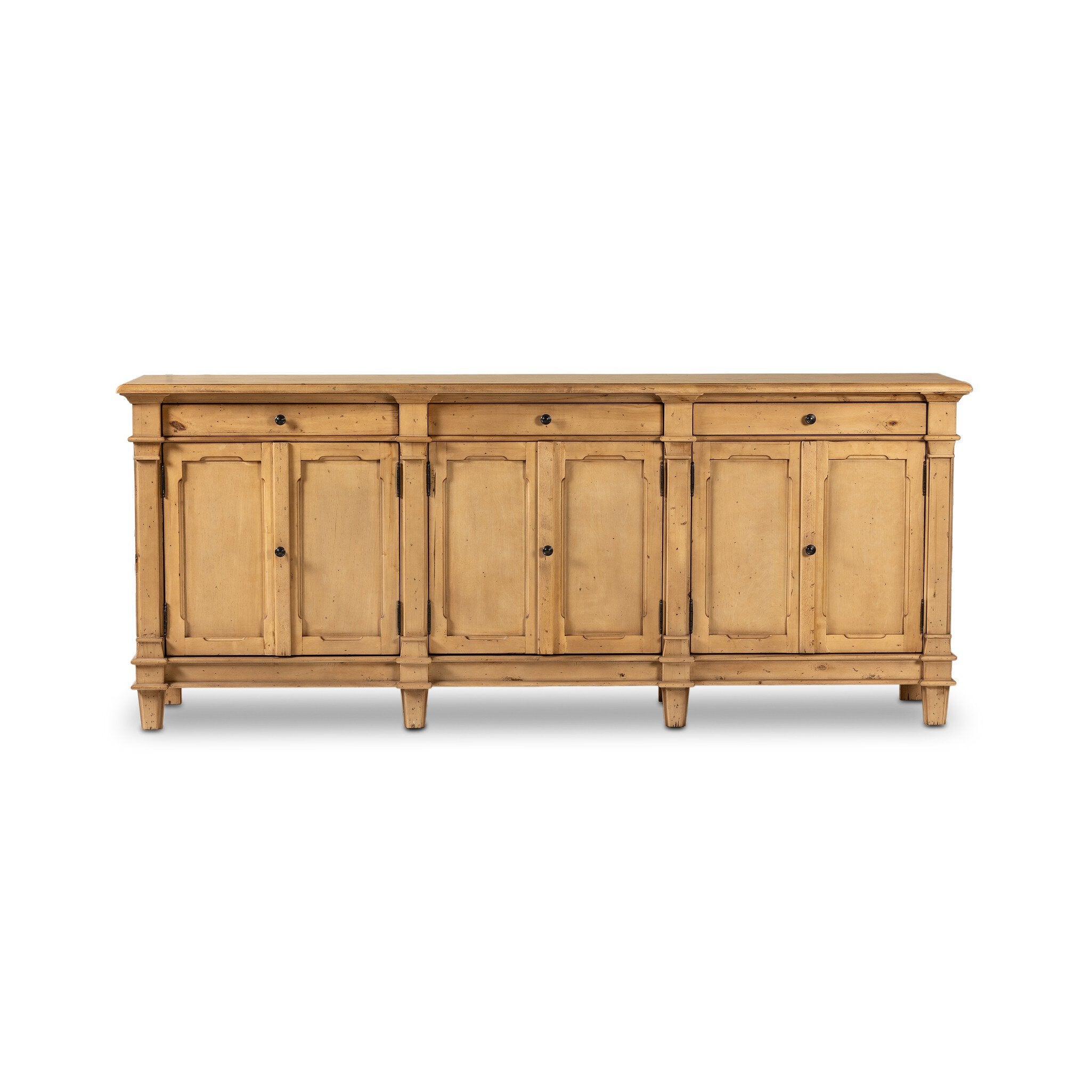 Four Hands Marjorie Sideboard — Bleached Birch-Distressed Copper
