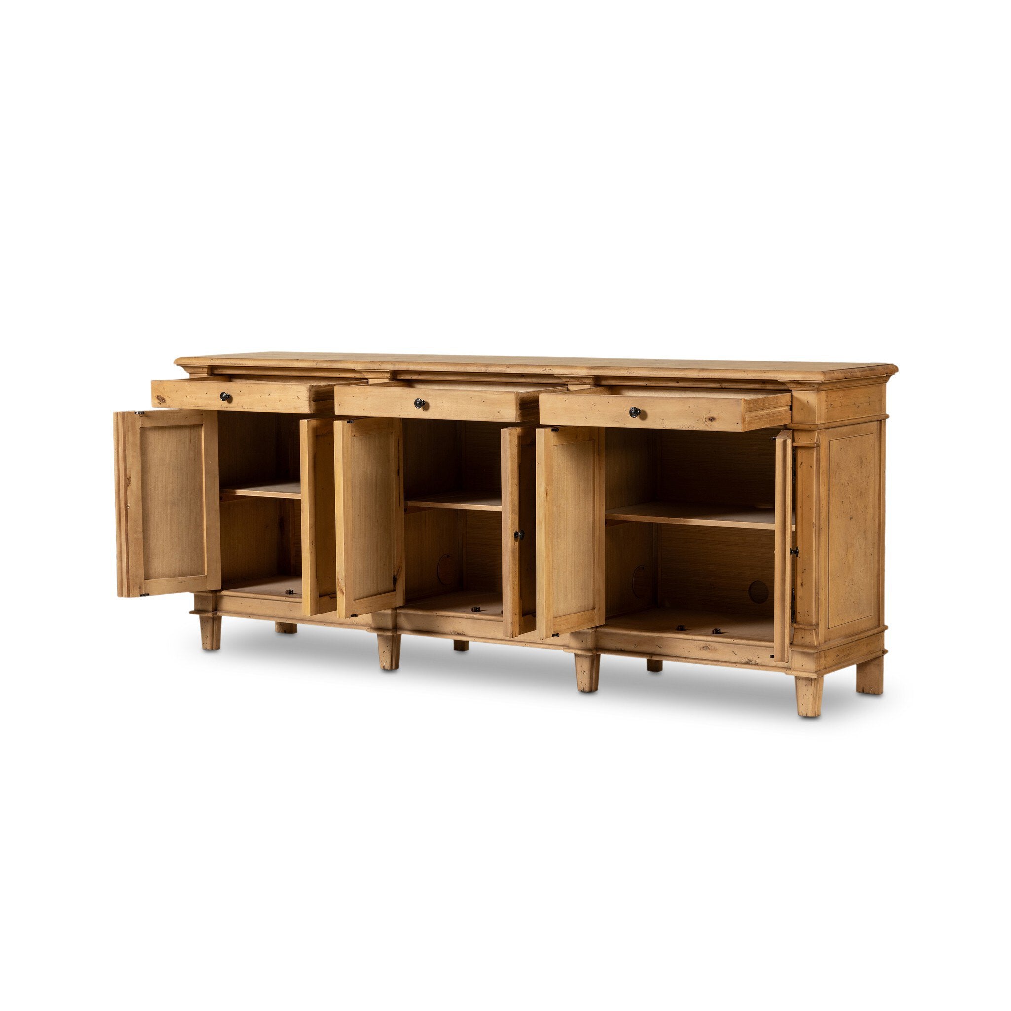 Four Hands Marjorie Sideboard — Bleached Birch-Distressed Copper